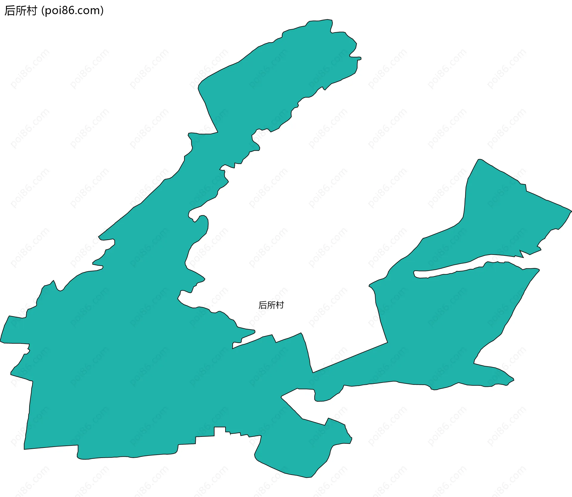 后所村边界地图