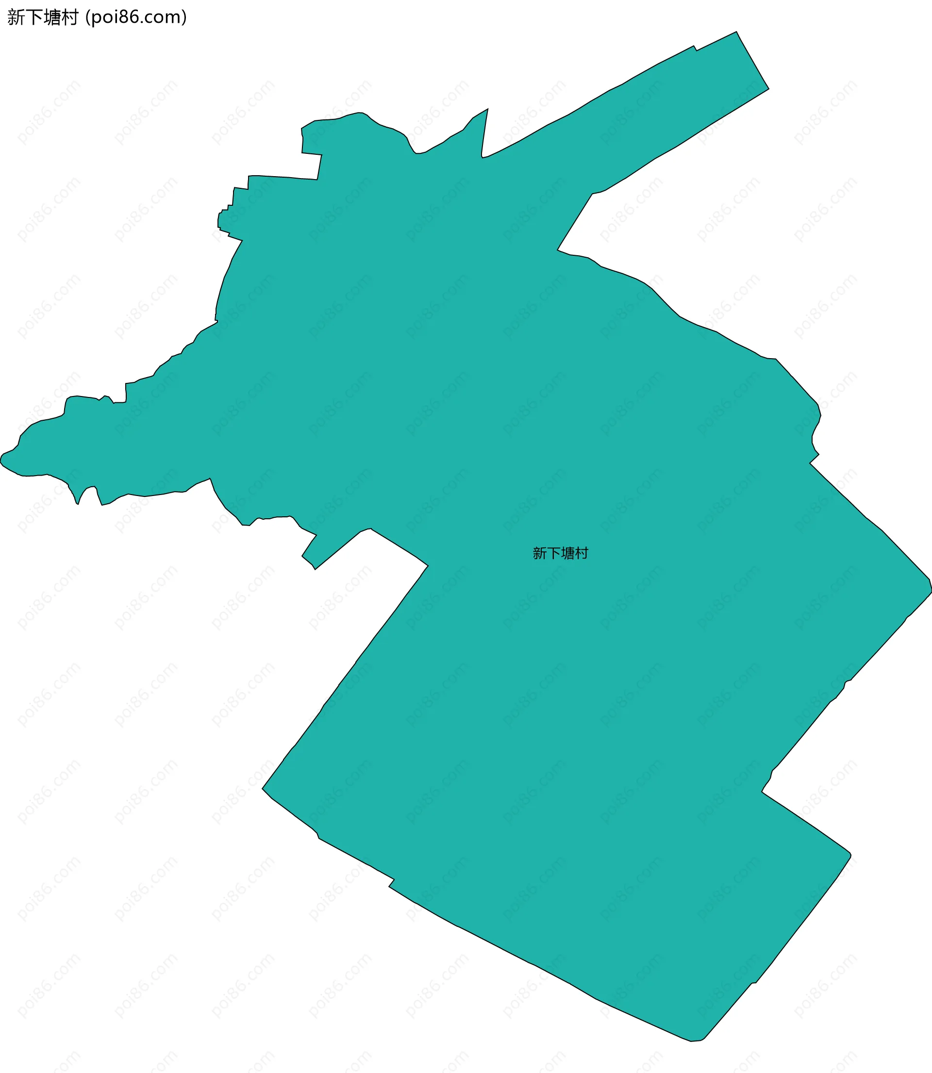 新下塘村边界地图