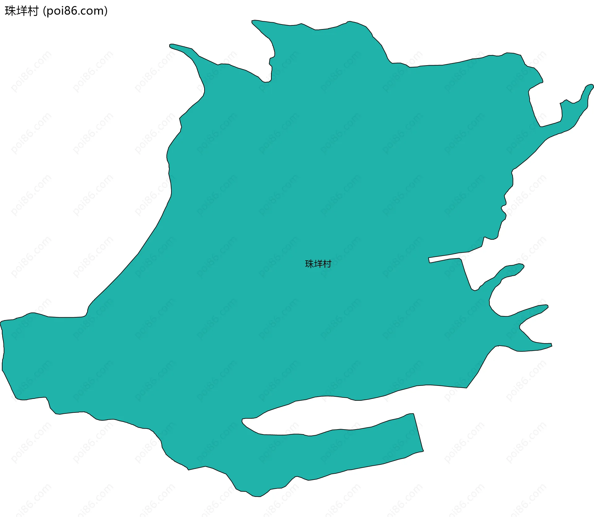 珠垟村边界地图