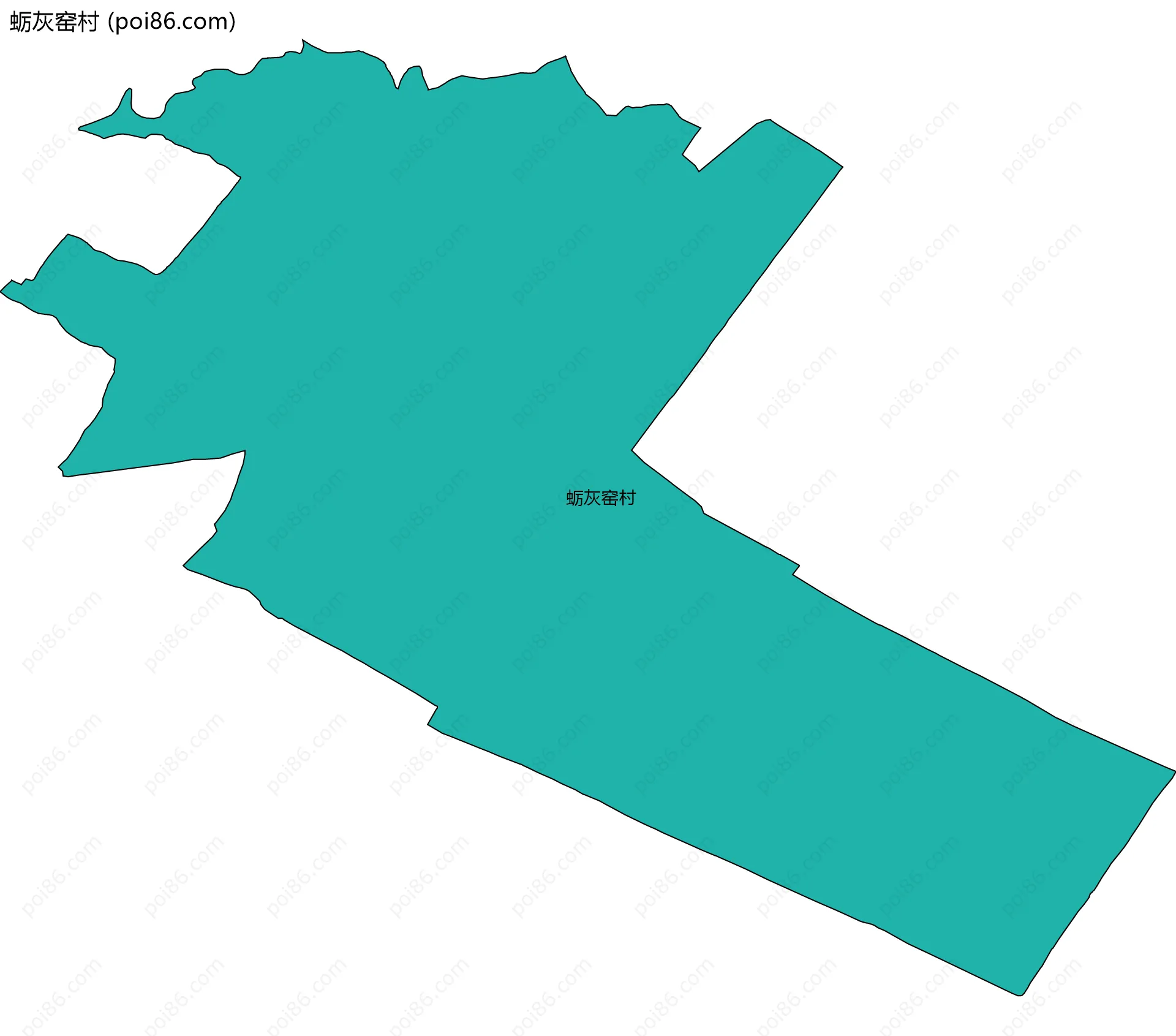 蛎灰窑村边界地图