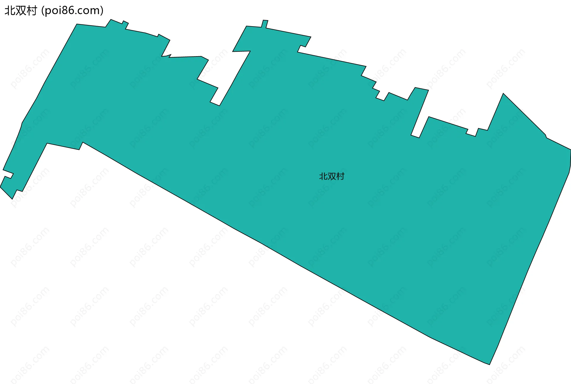 北双村边界地图