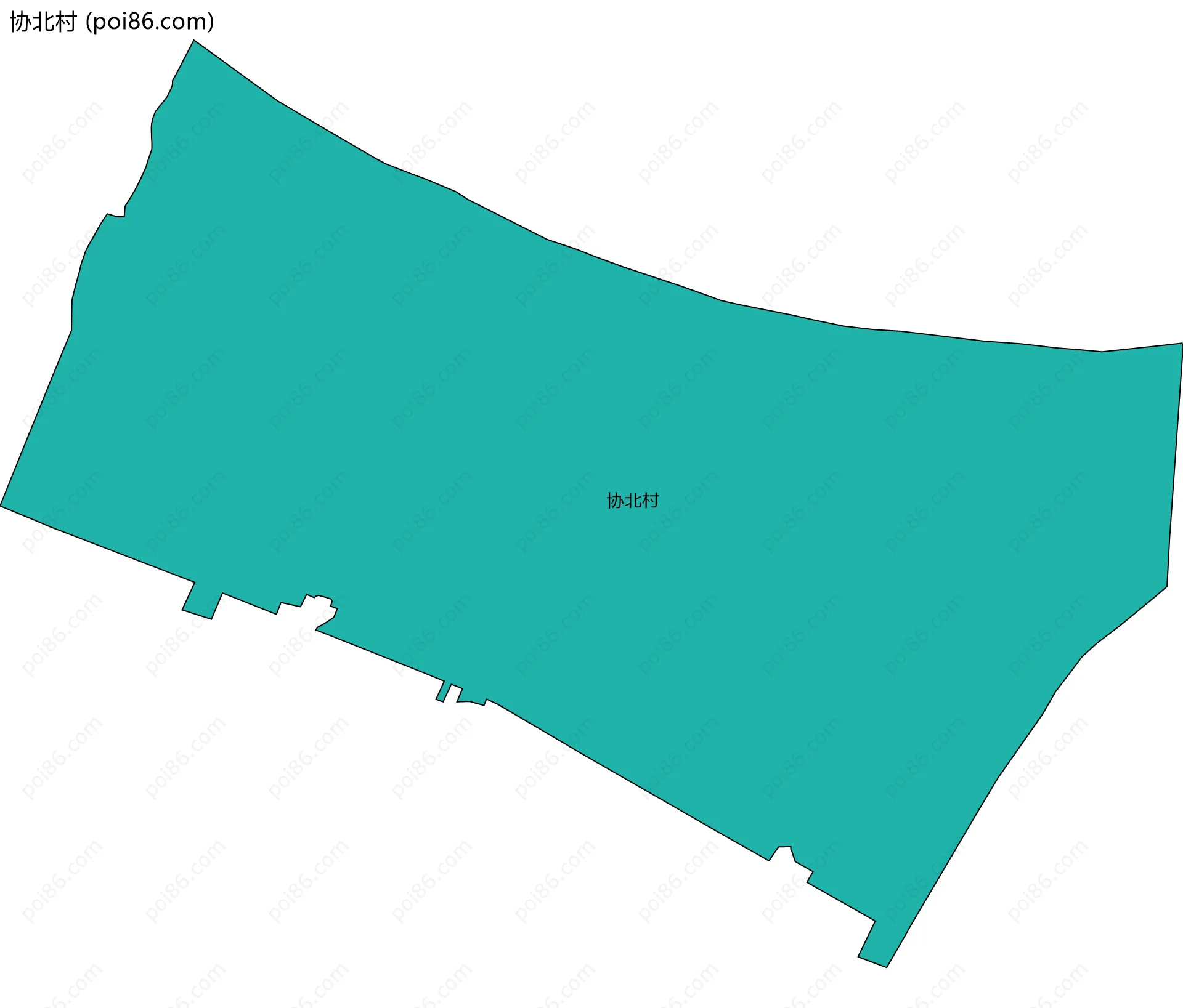 协北村边界地图