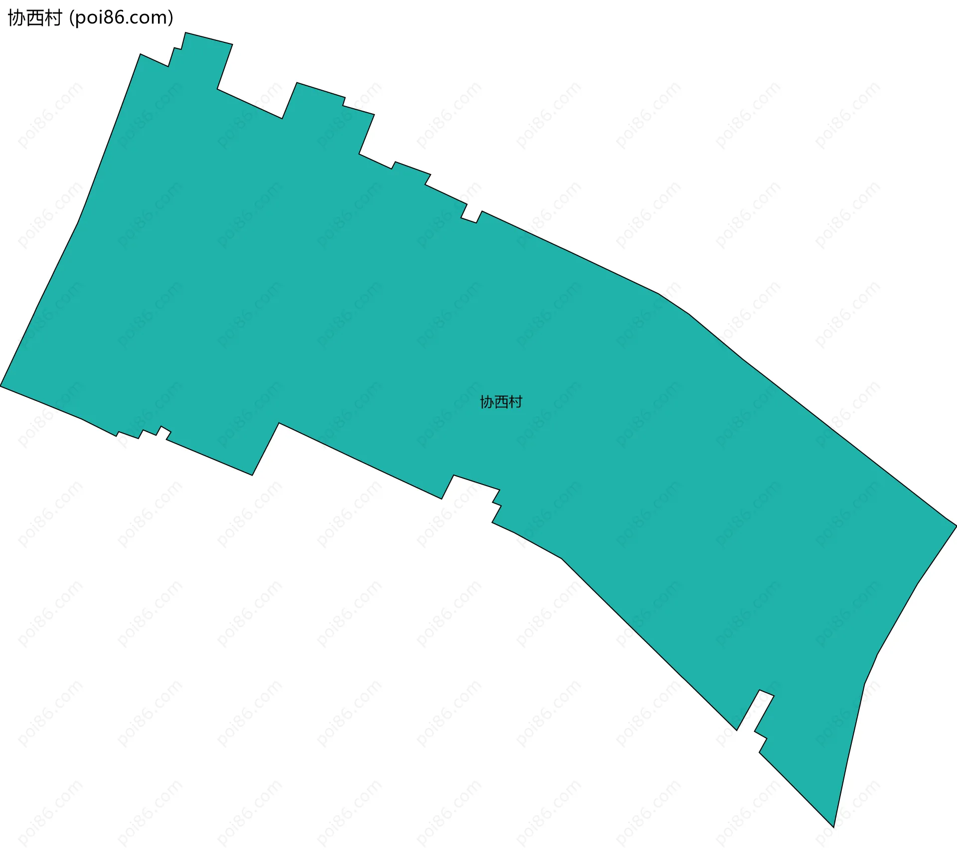协西村边界地图