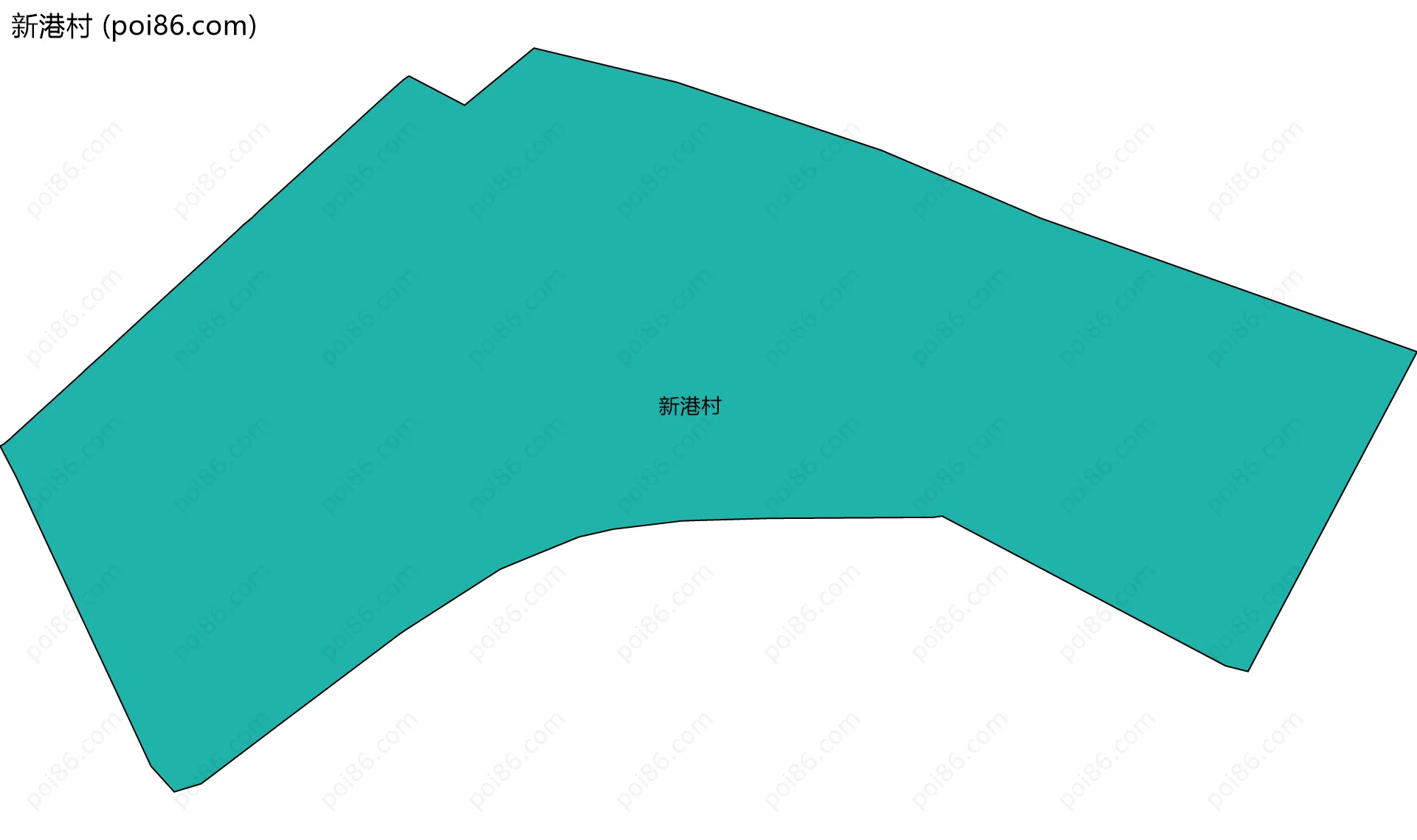 新港村边界地图