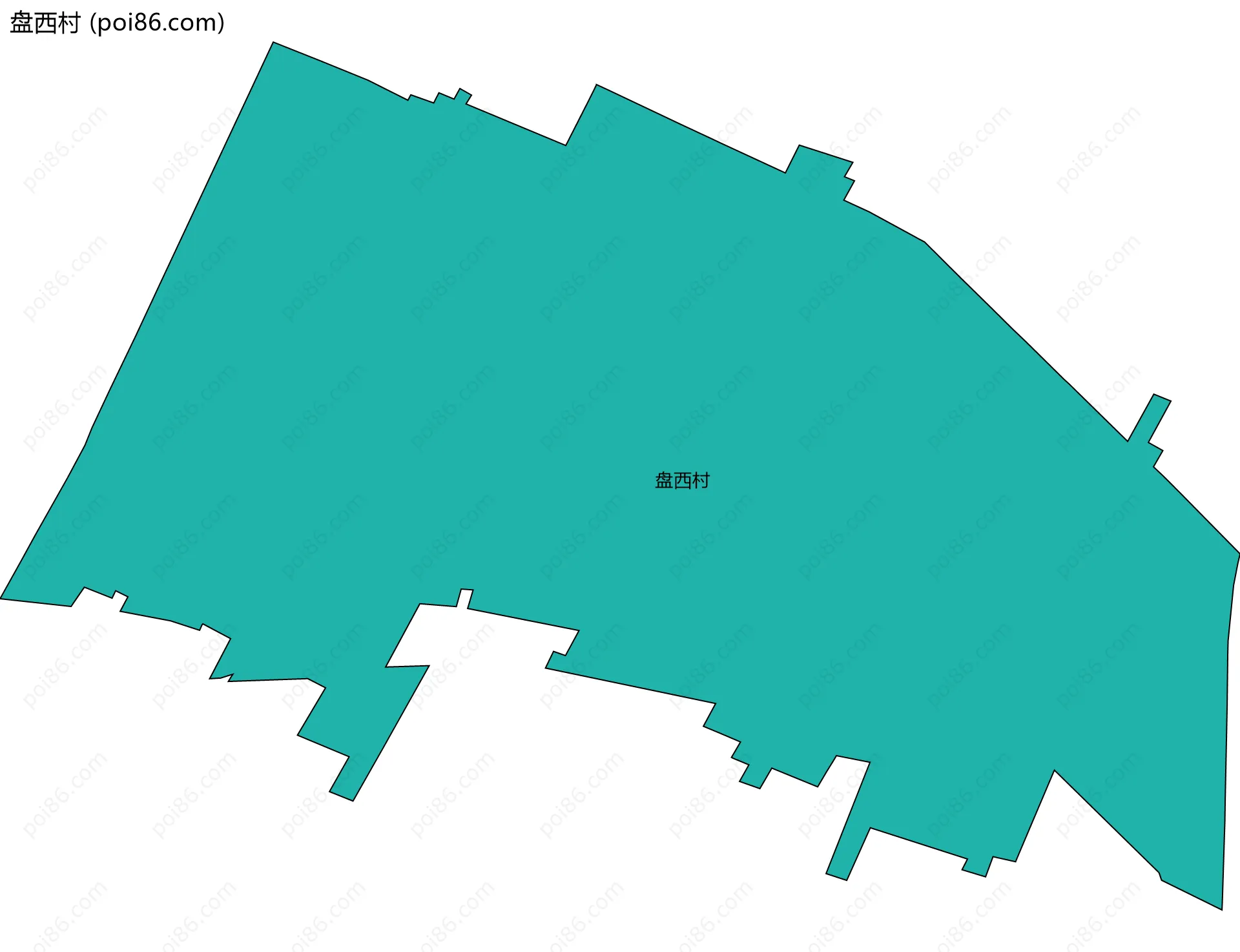 盘西村边界地图