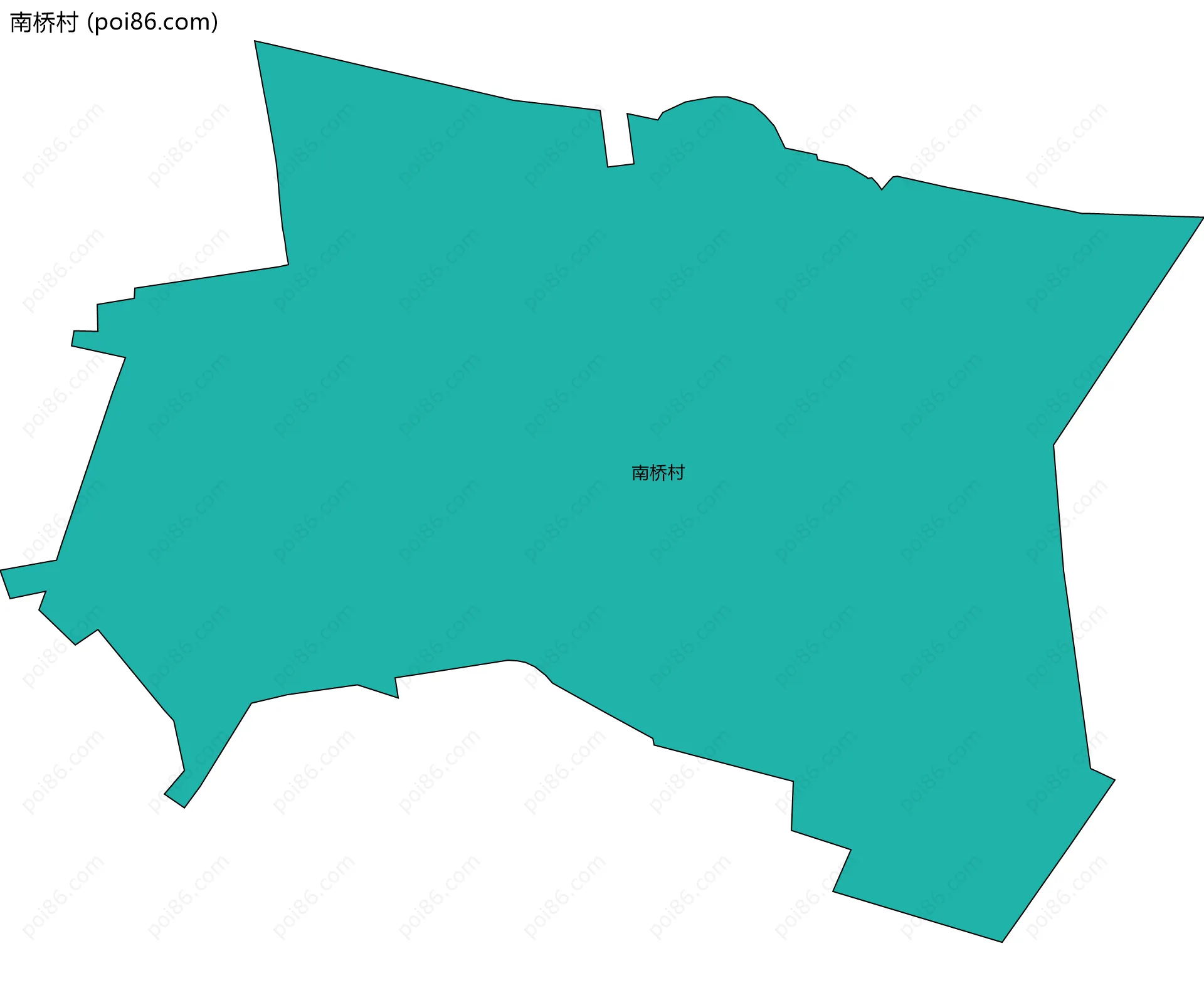 南桥村边界地图