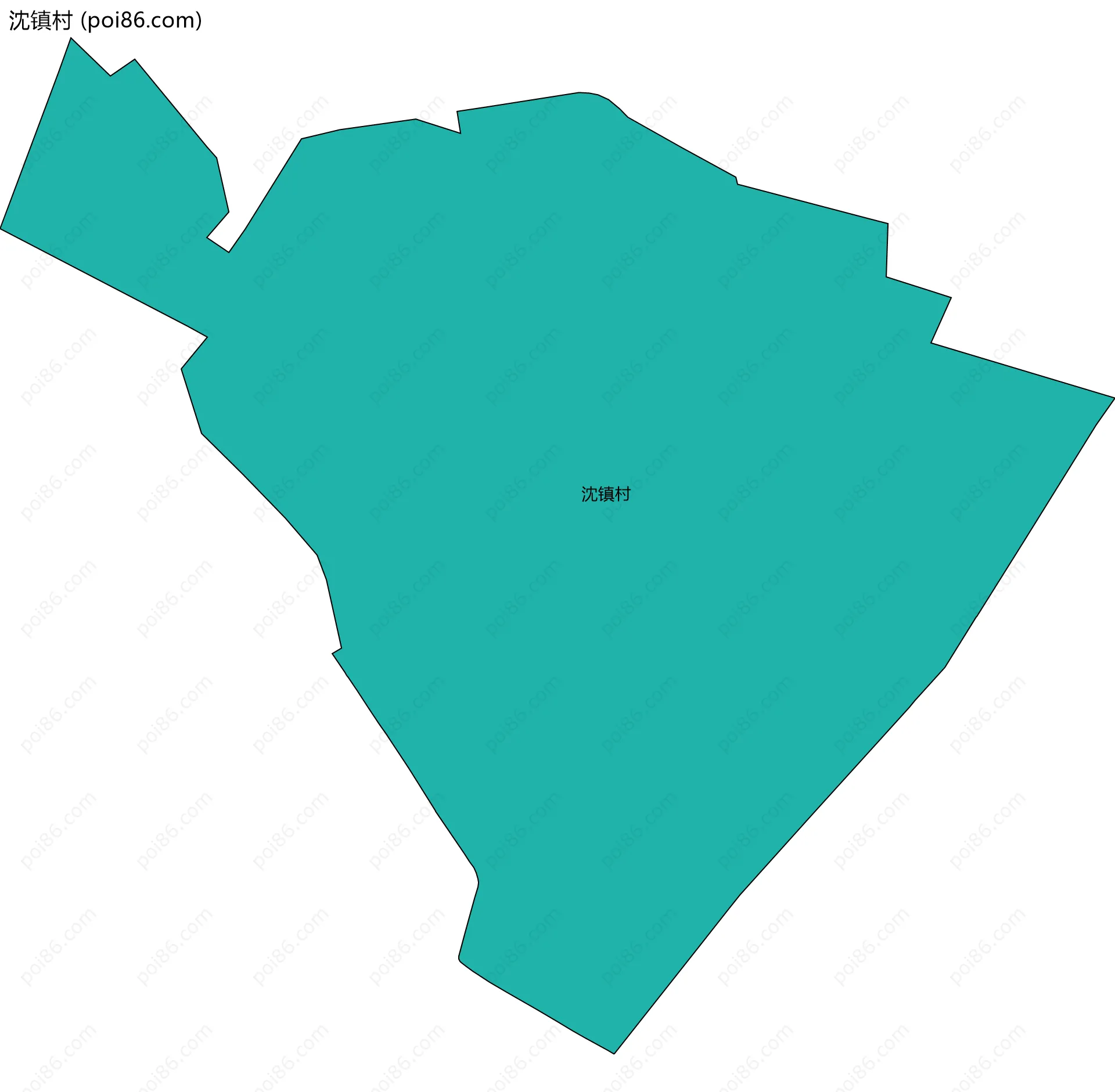 沈镇村边界地图