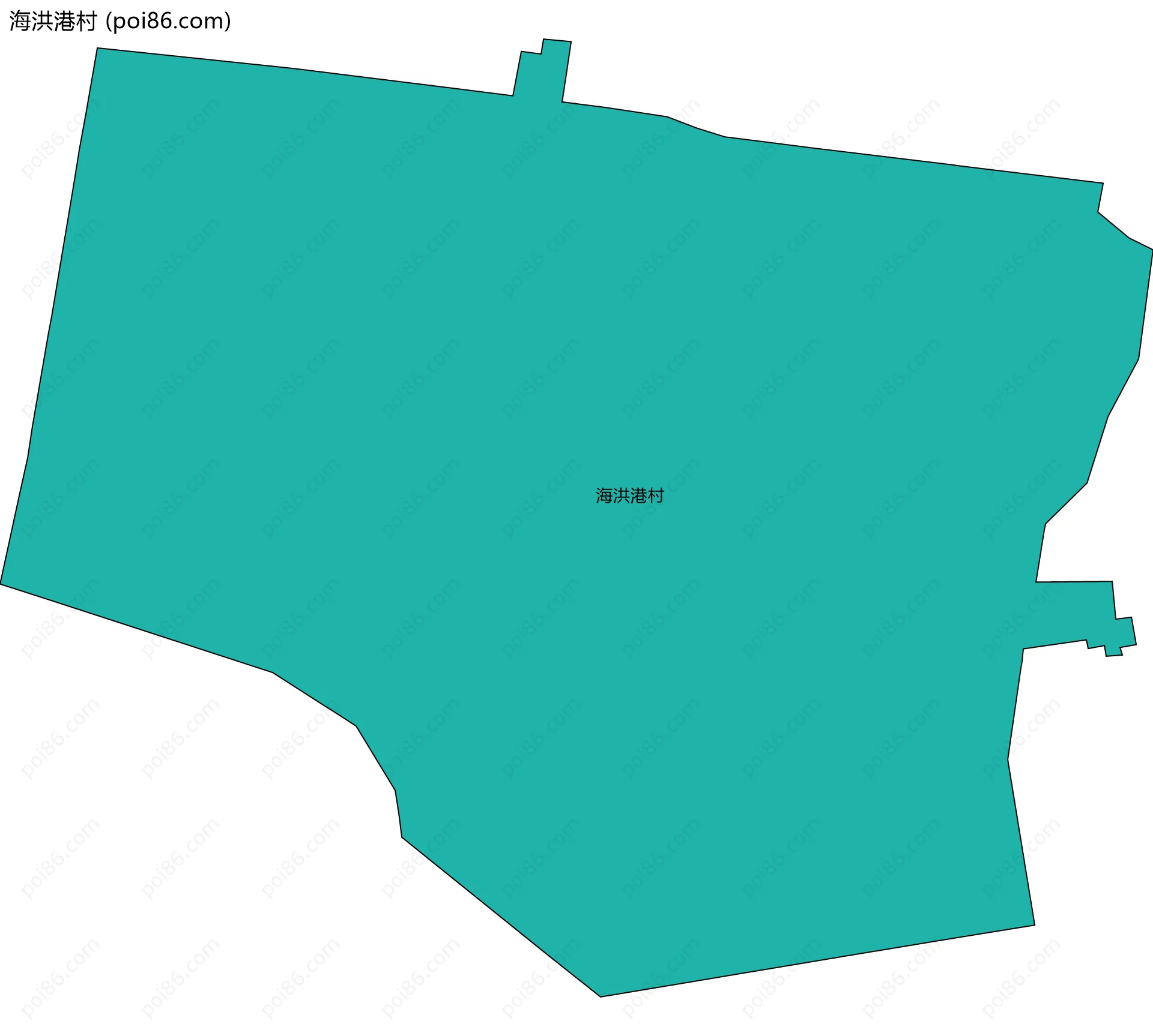 海洪港村边界地图
