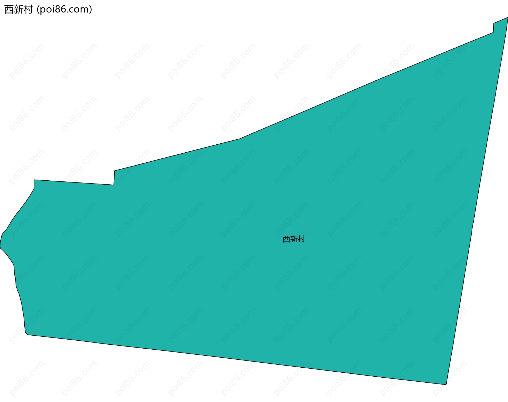 西新村边界地图