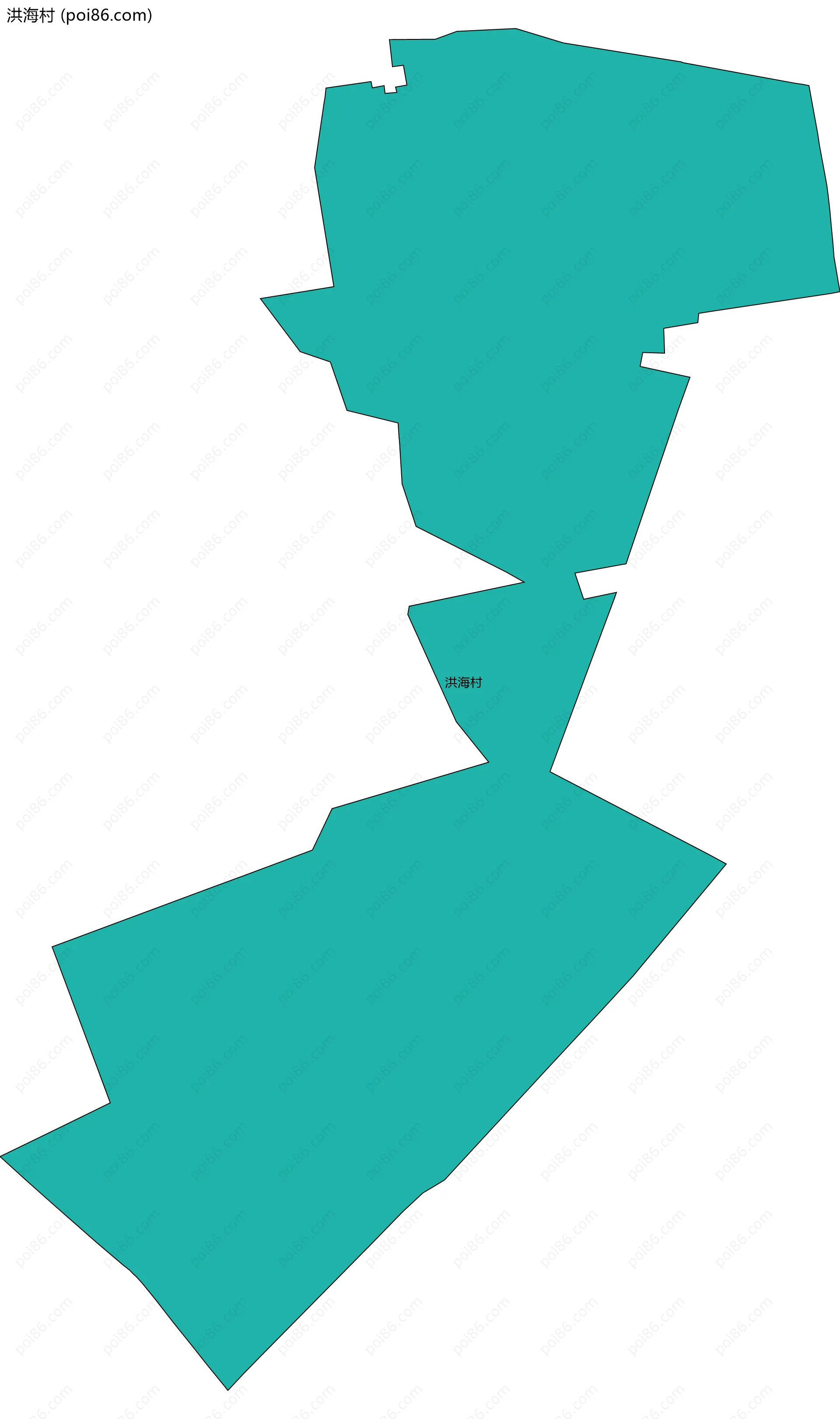 洪海村边界地图