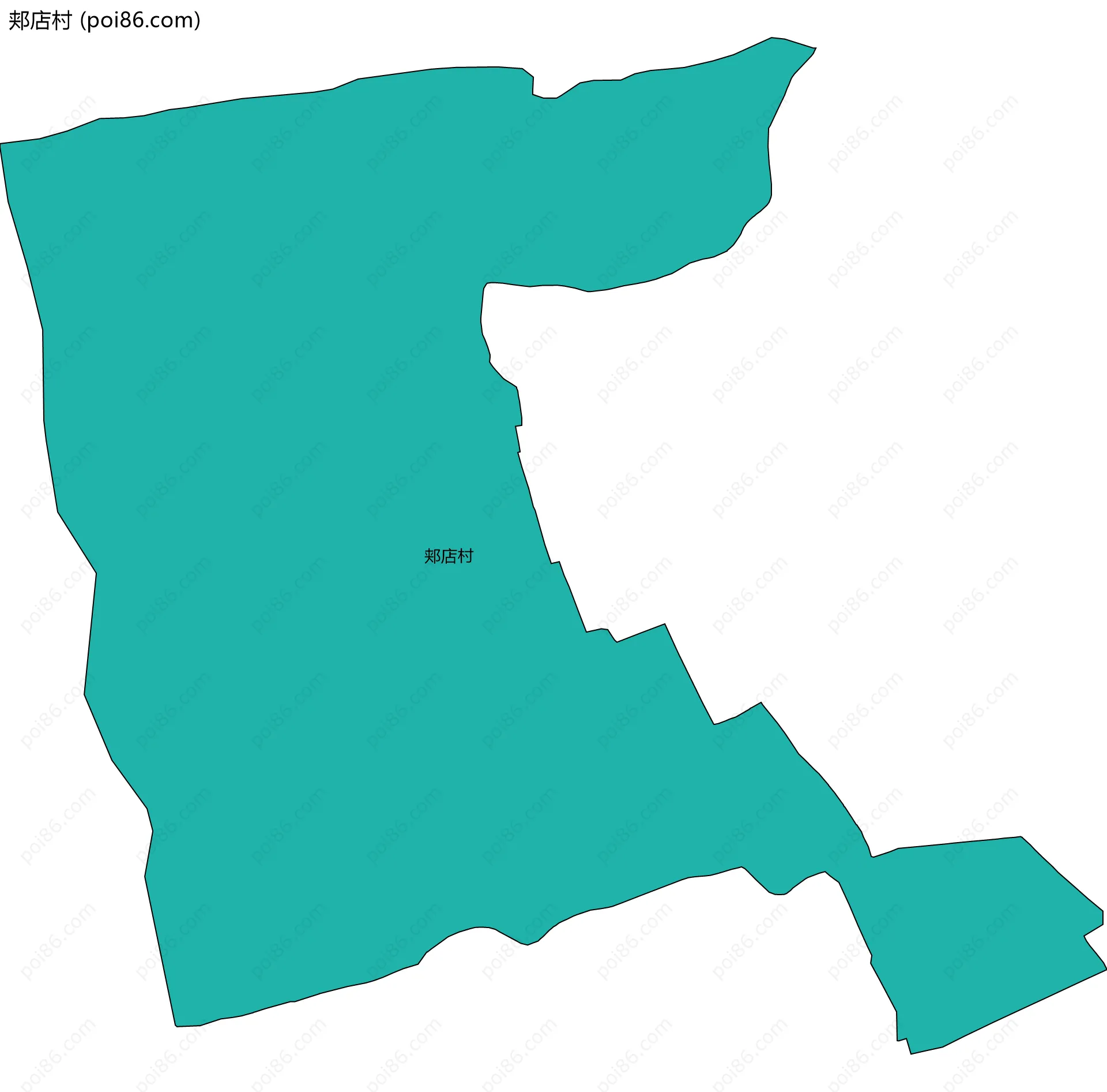 郏店村边界地图