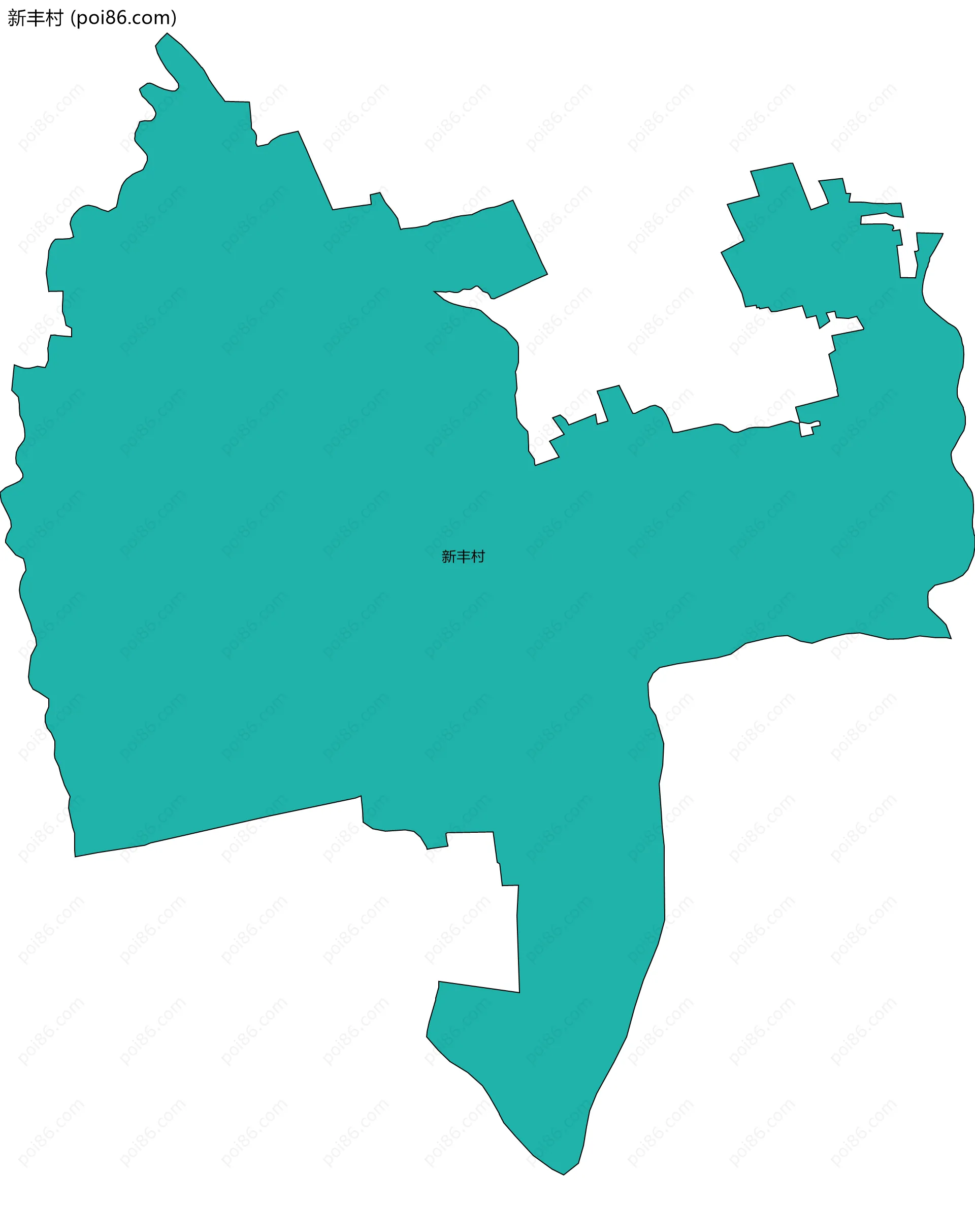 新丰村边界地图