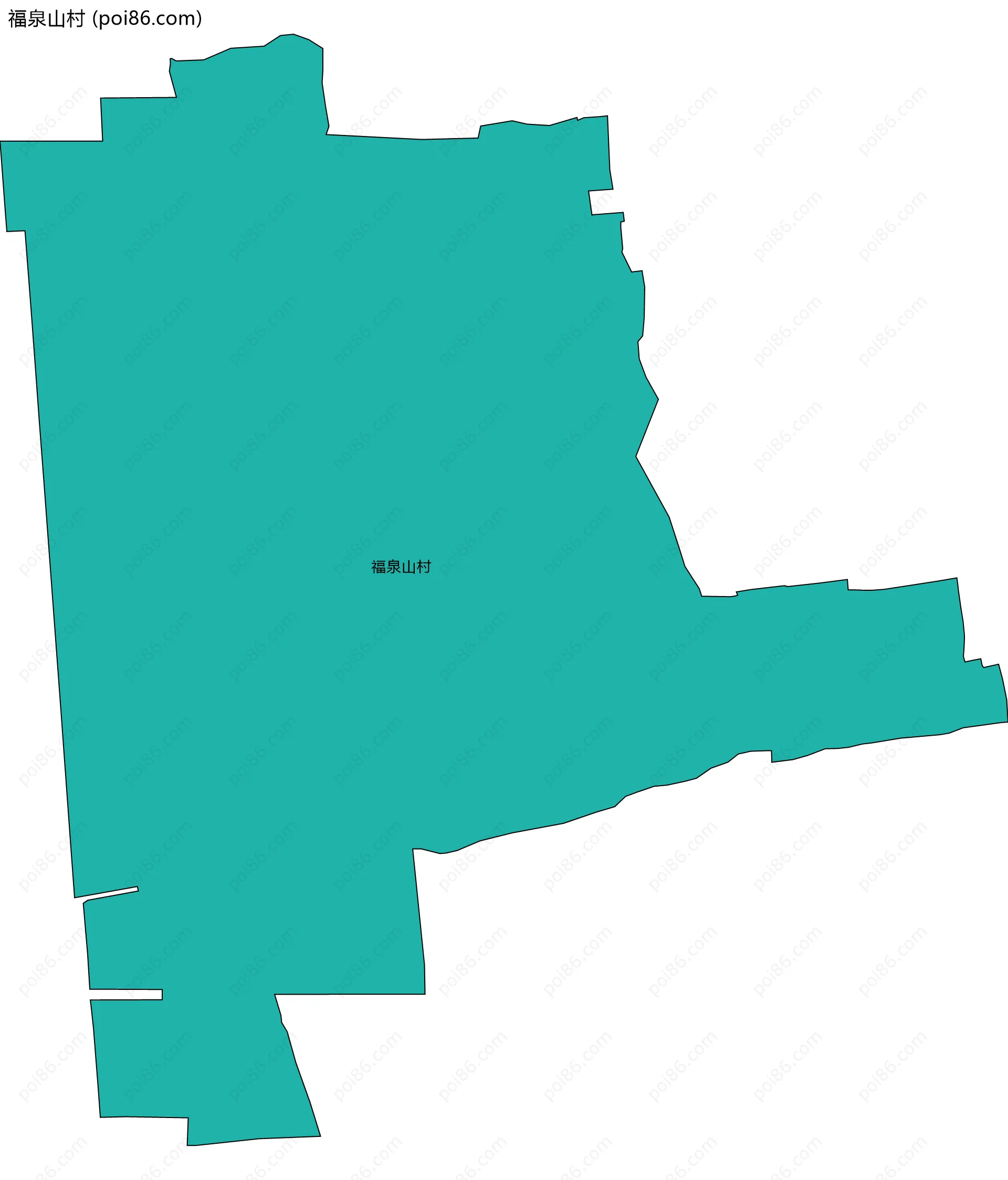福泉山村边界地图