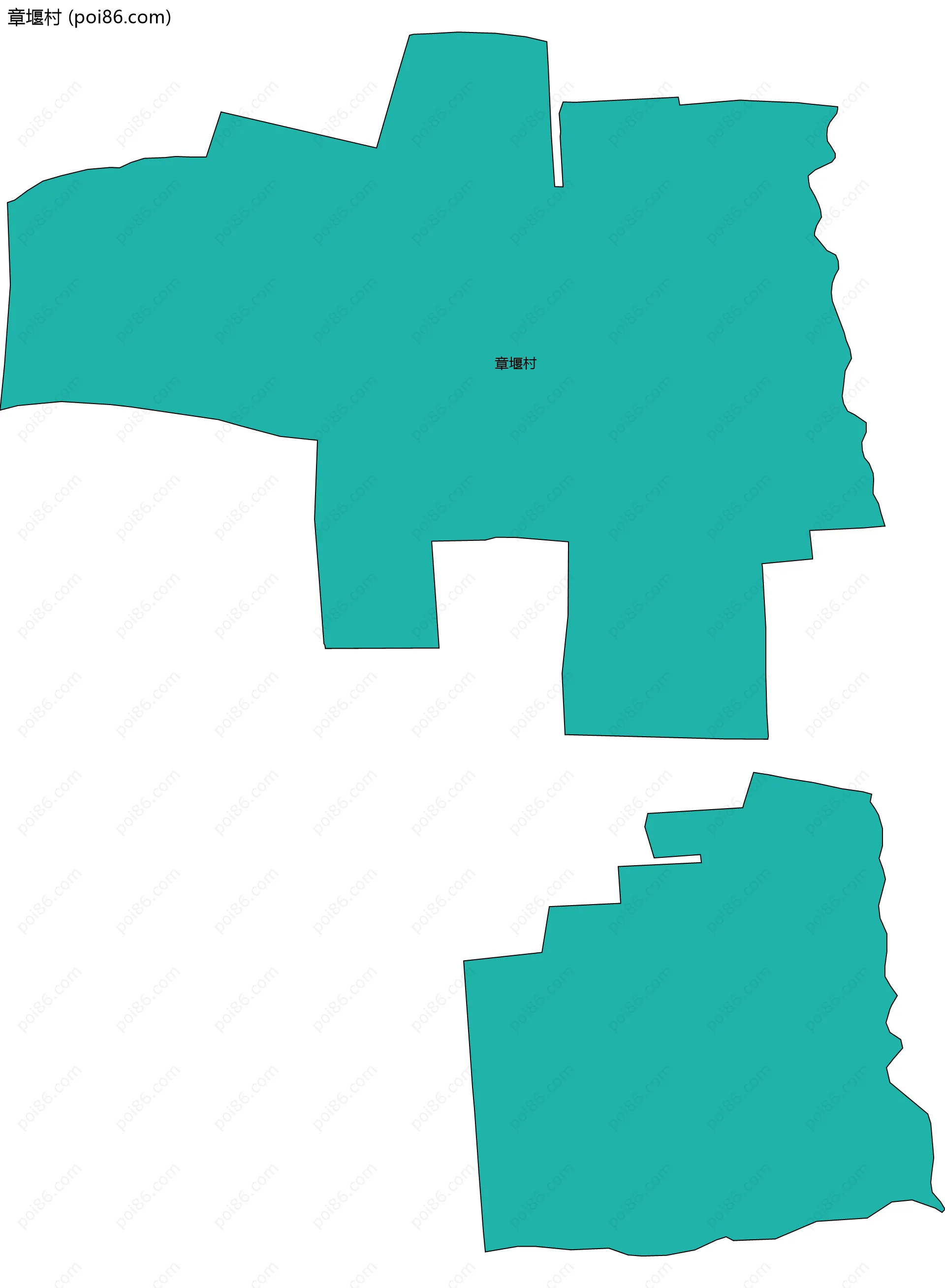 章堰村边界地图