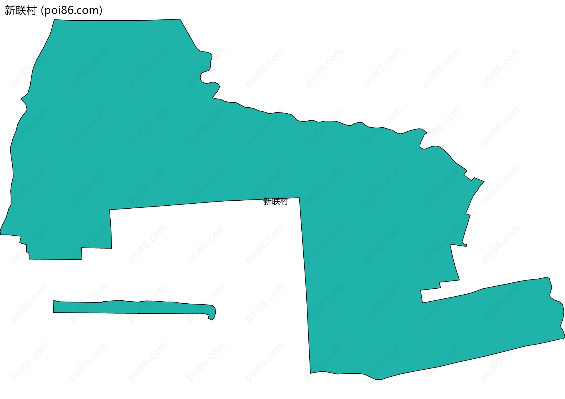 新联村边界地图