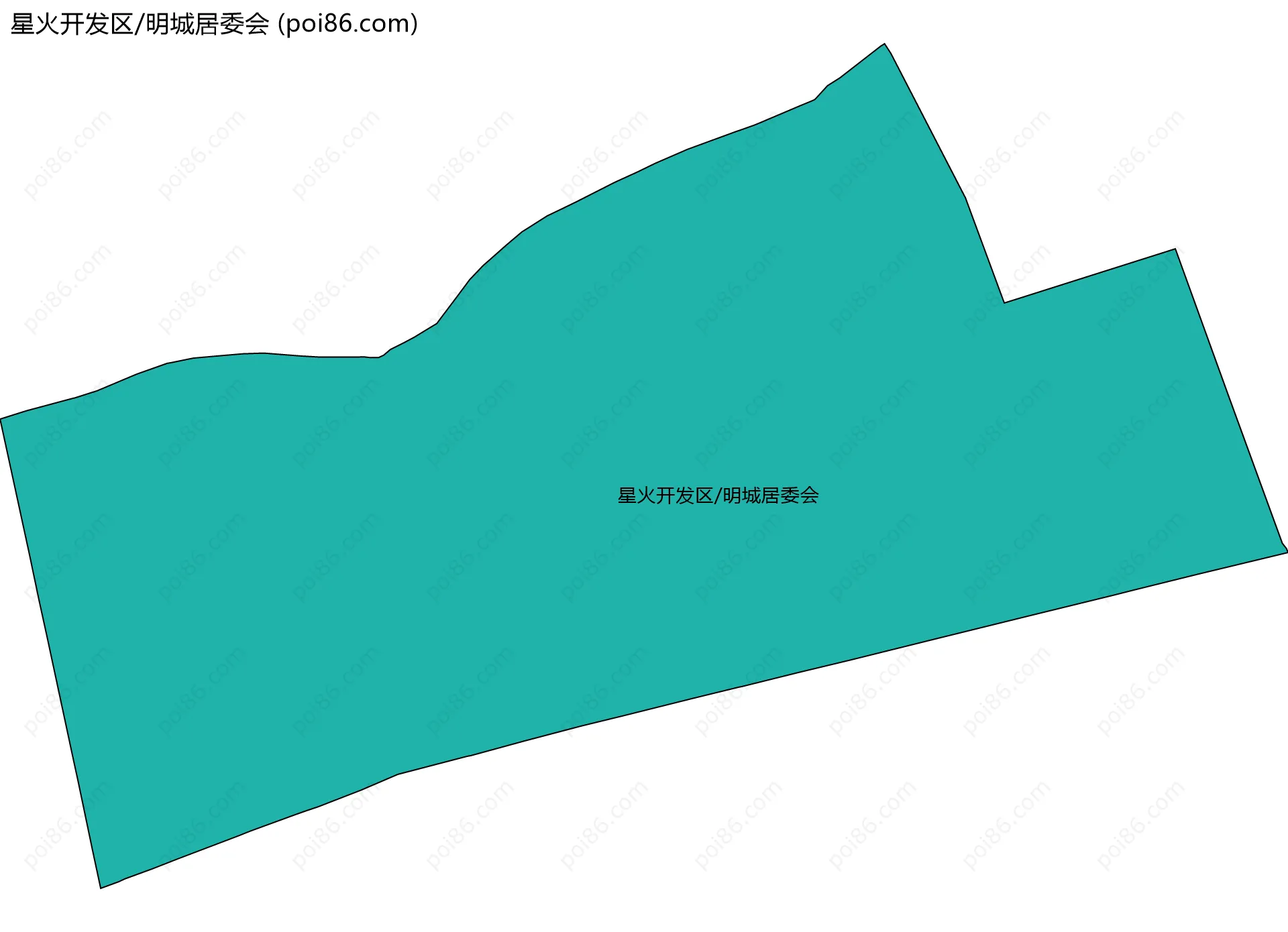星火开发区/明城居委会边界地图