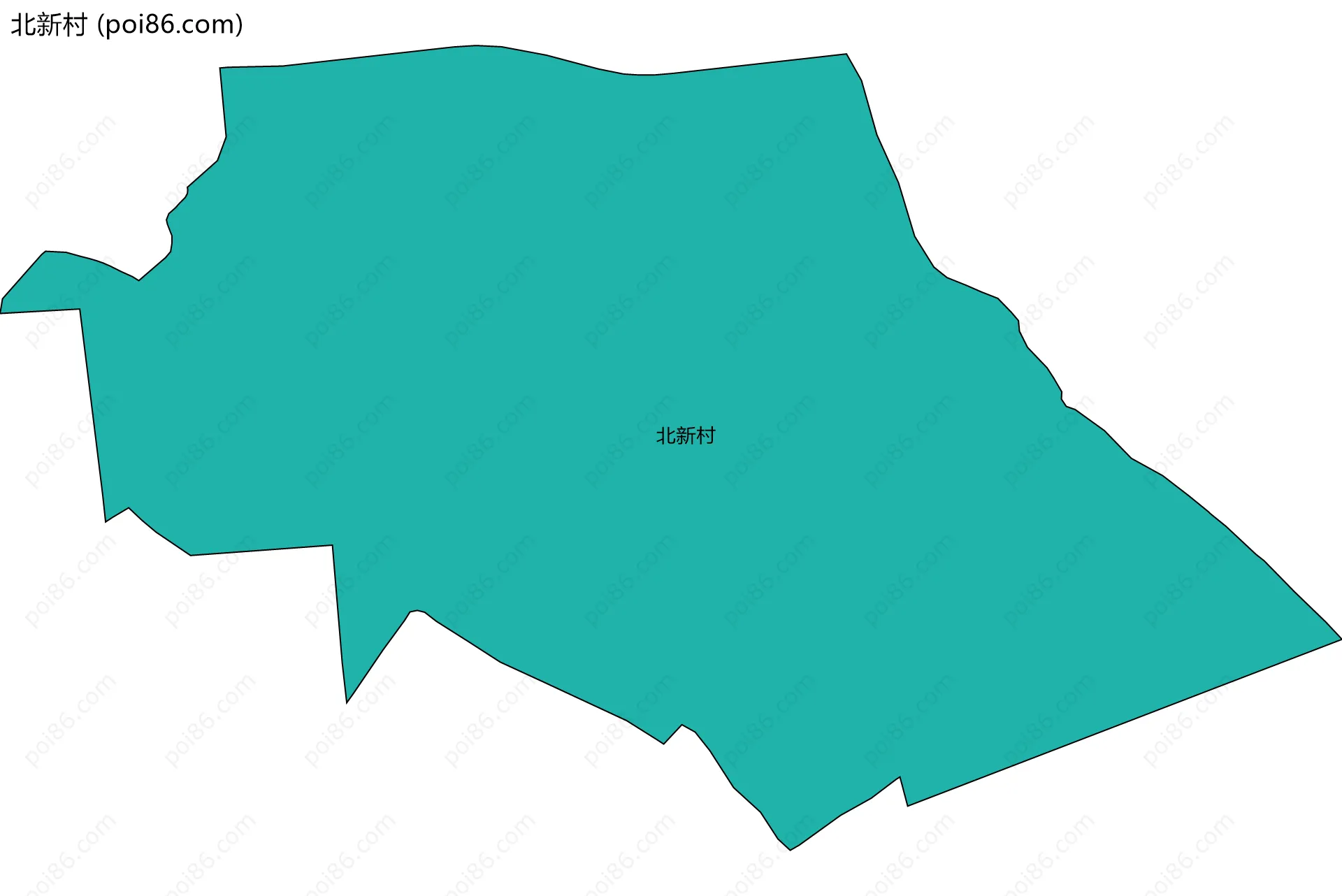 北新村边界地图