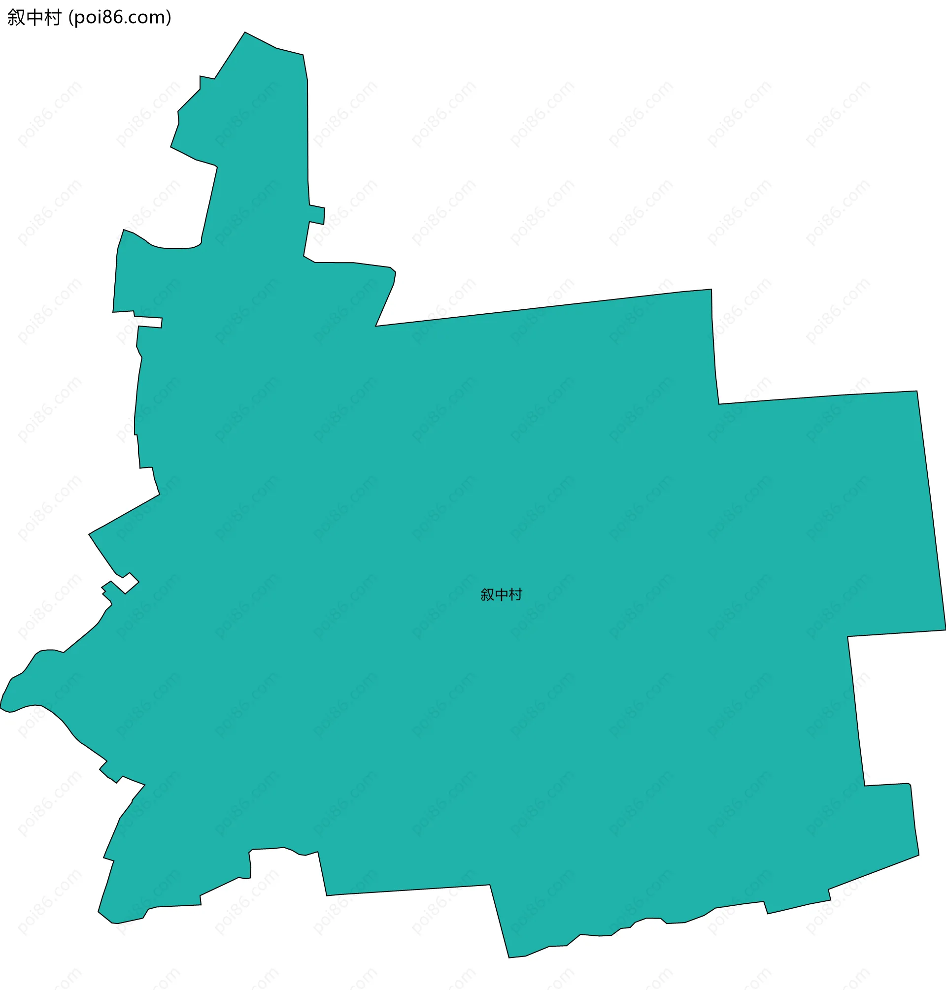 叙中村边界地图