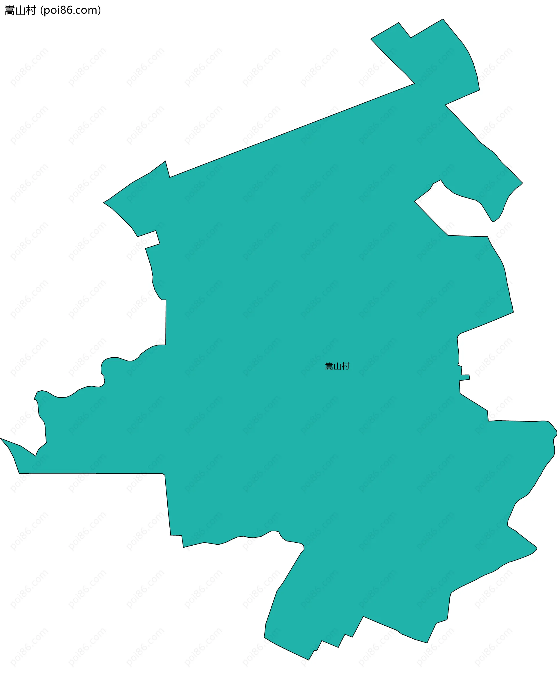 嵩山村边界地图