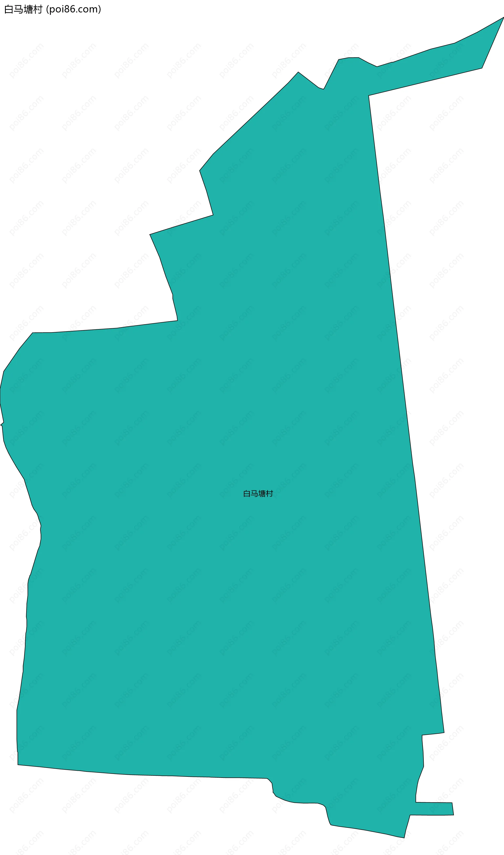 白马塘村边界地图