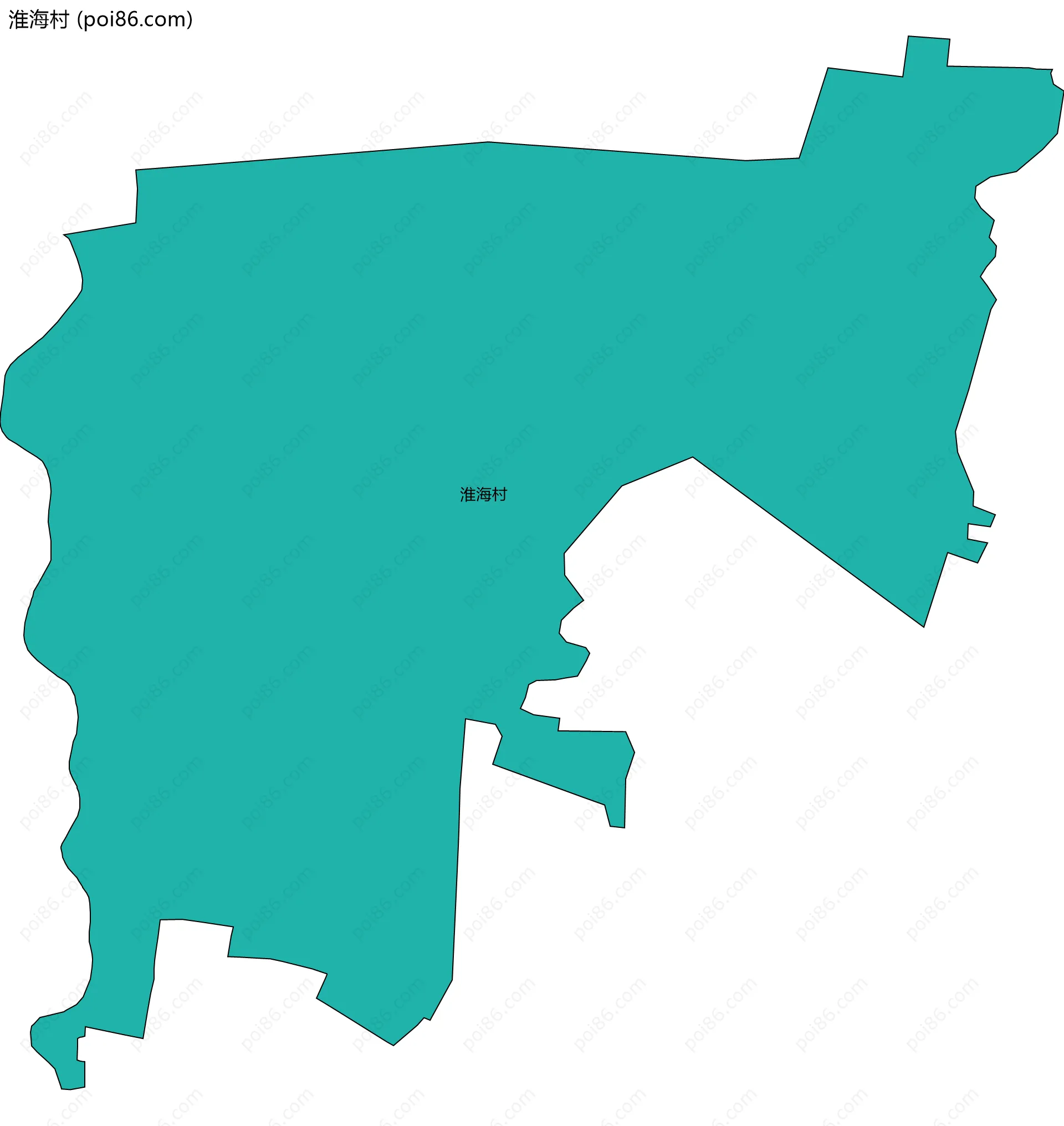 淮海村边界地图