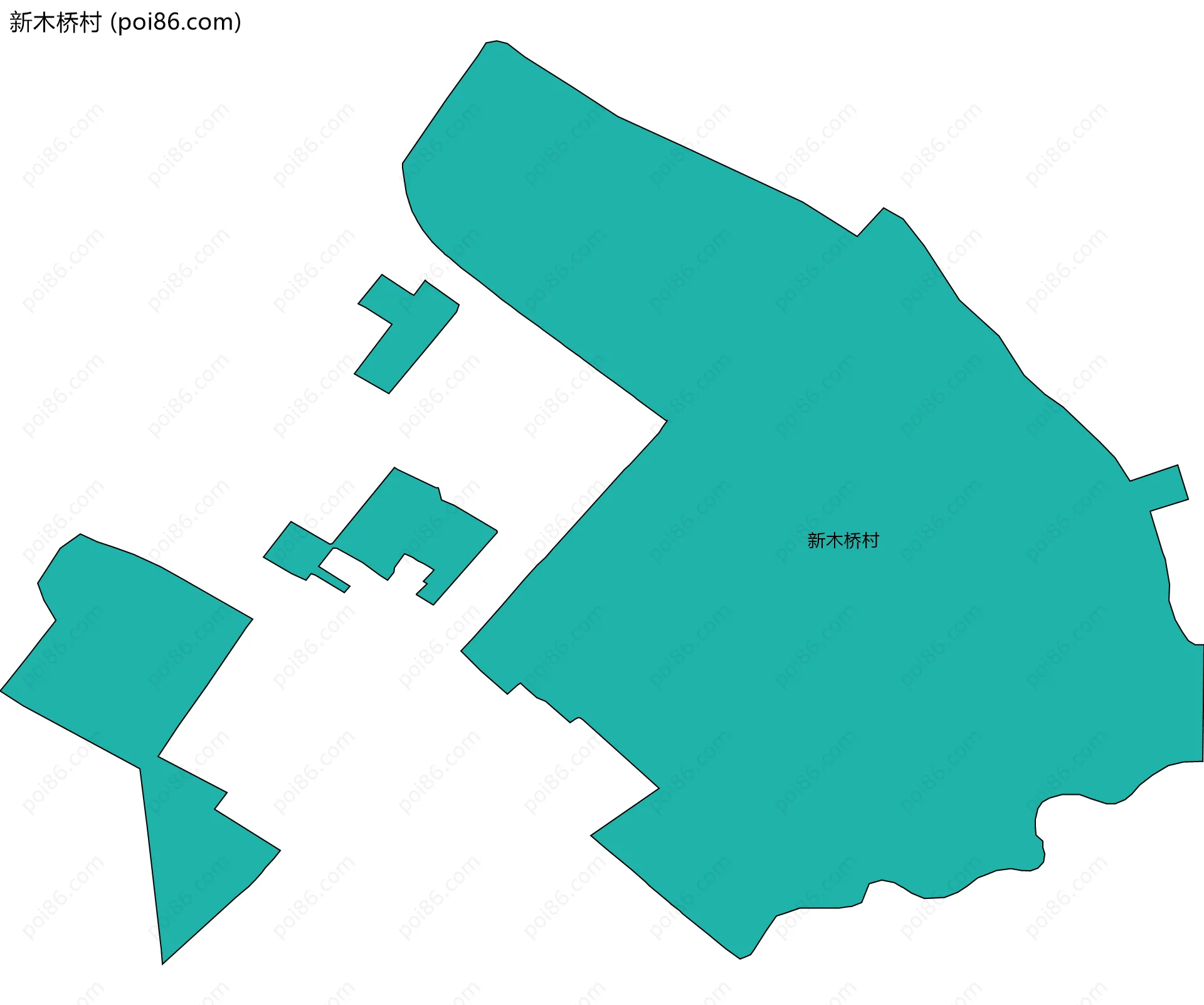 新木桥村边界地图