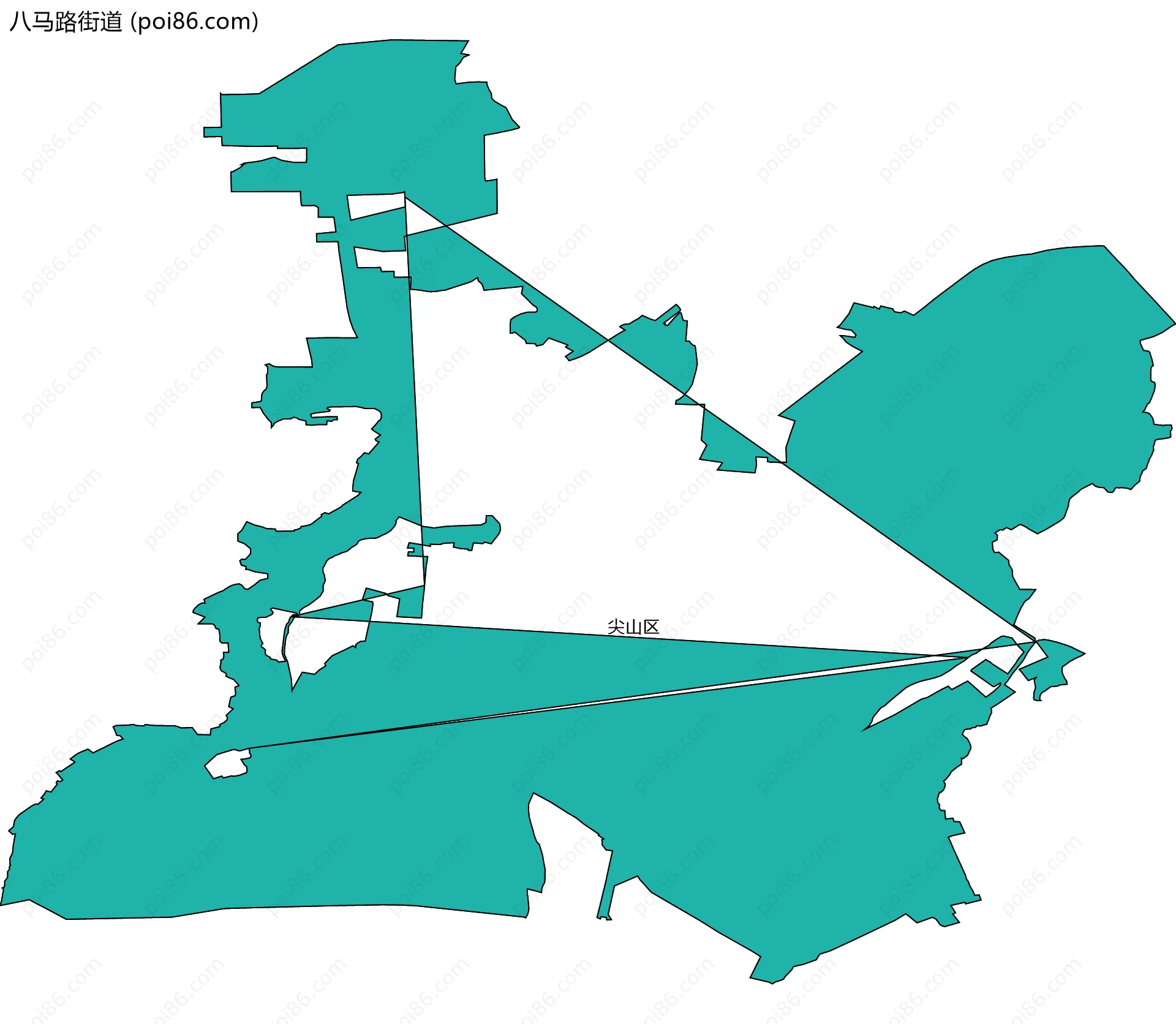 八马路街道边界地图(五级行政区划)