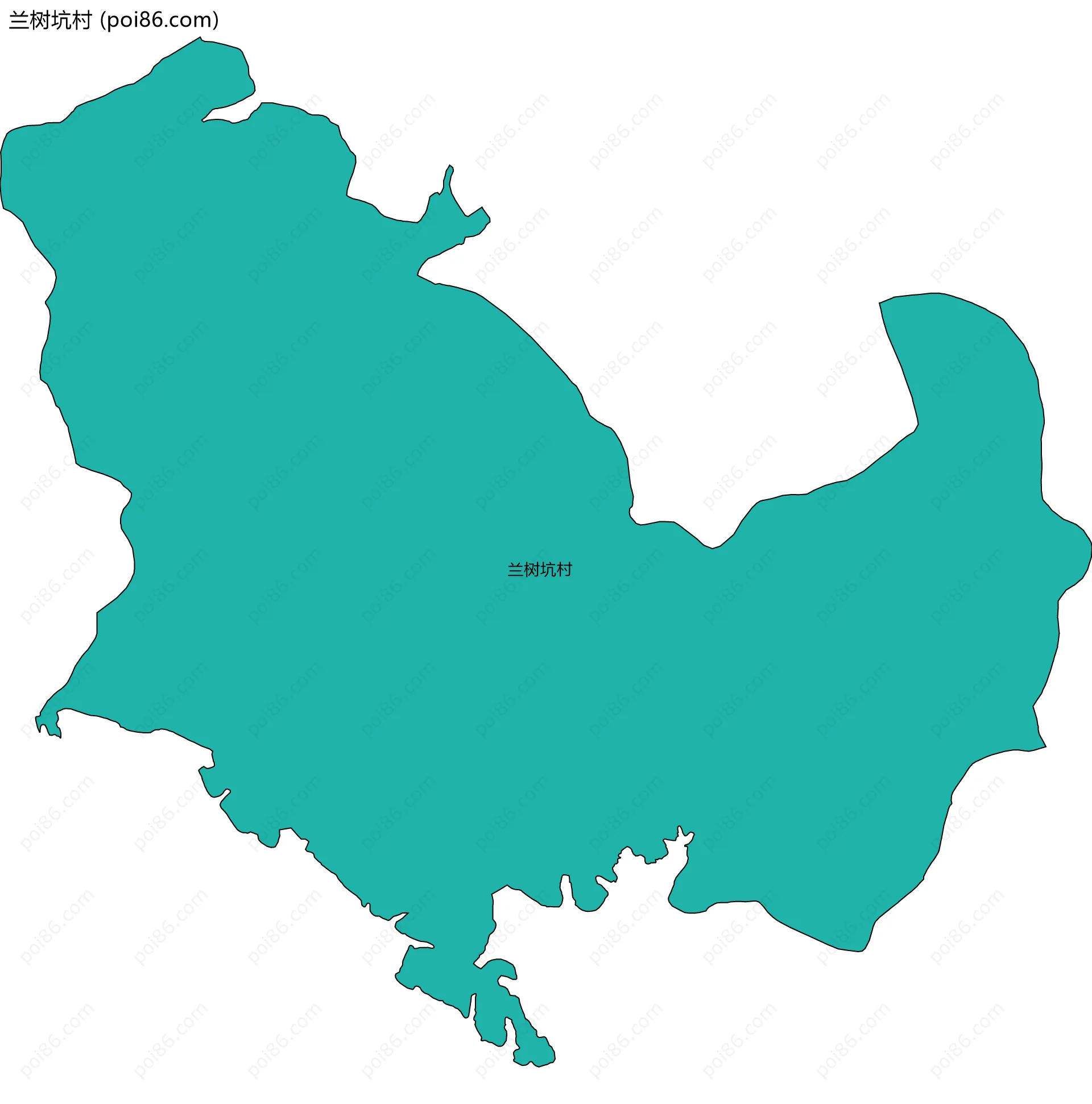 兰树坑村边界地图