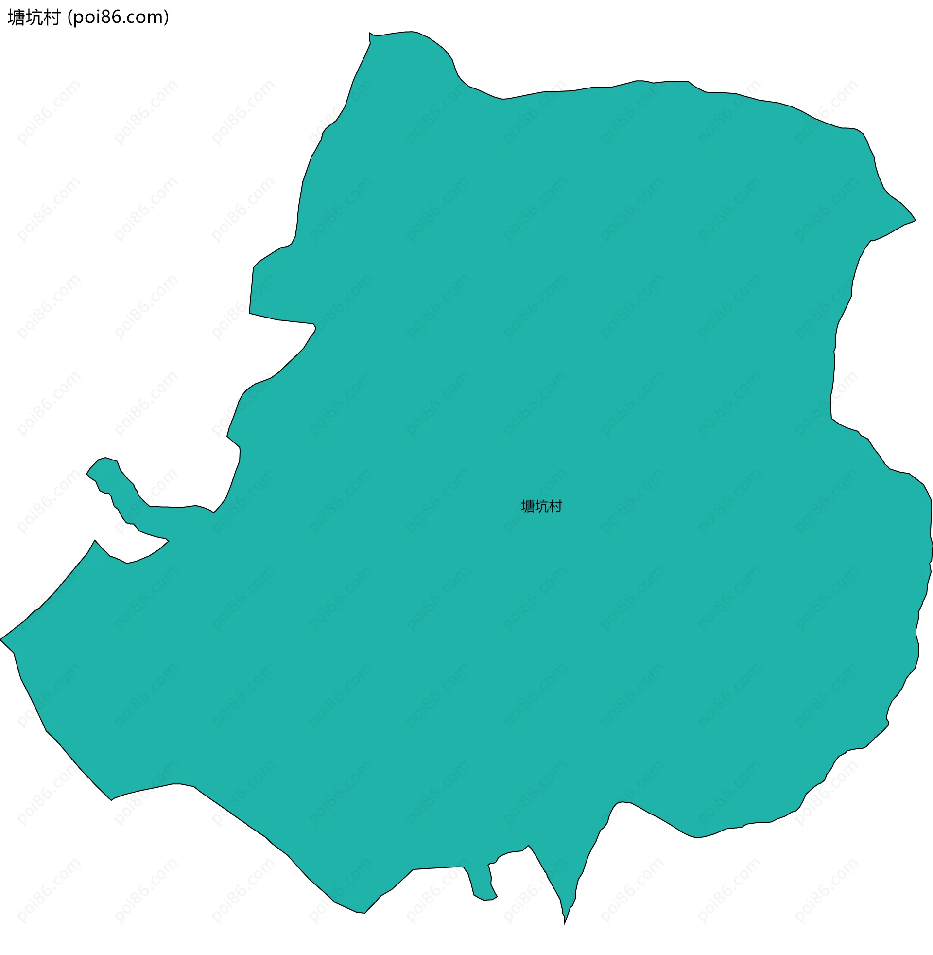 塘坑村边界地图