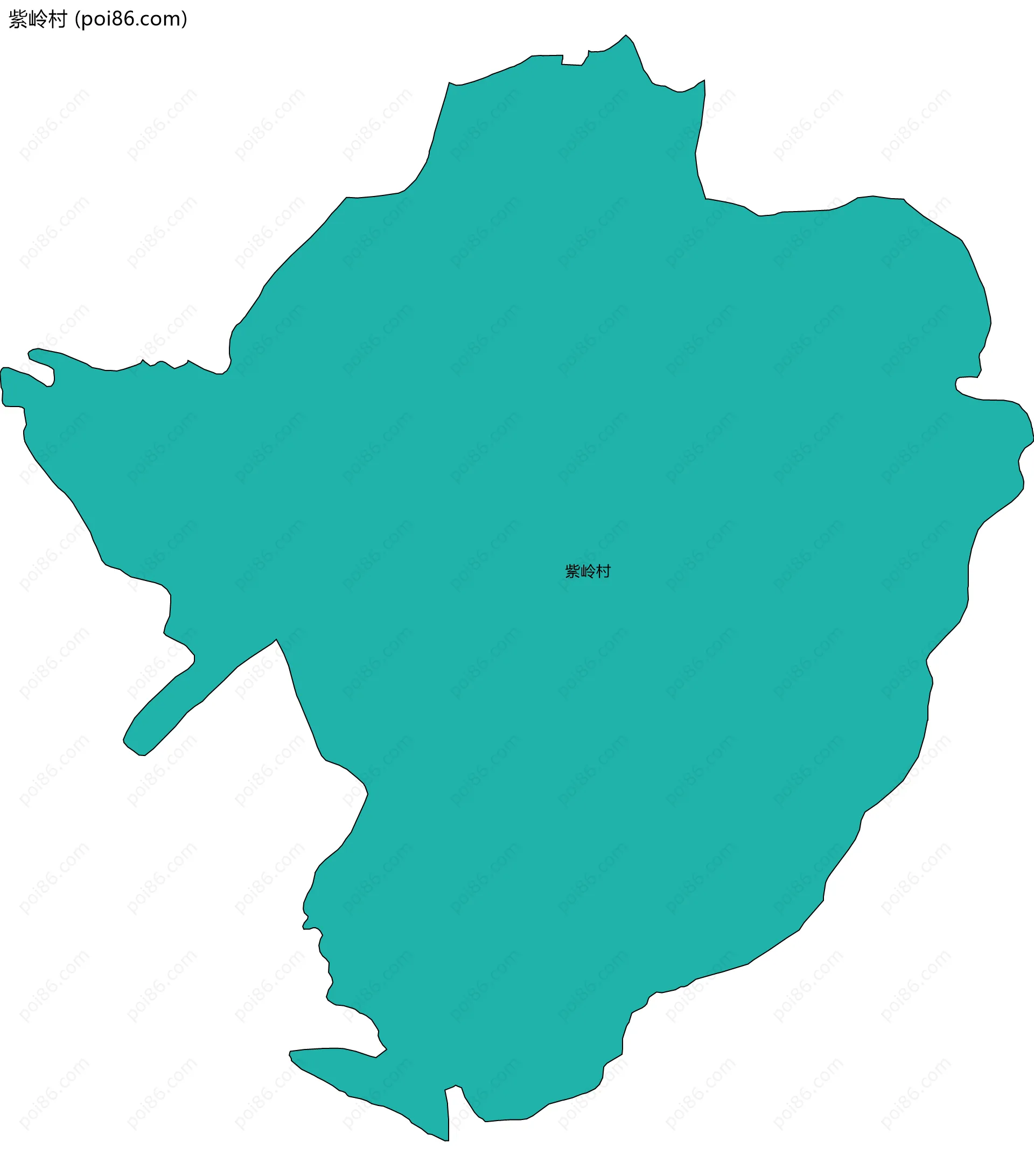 紫岭村边界地图