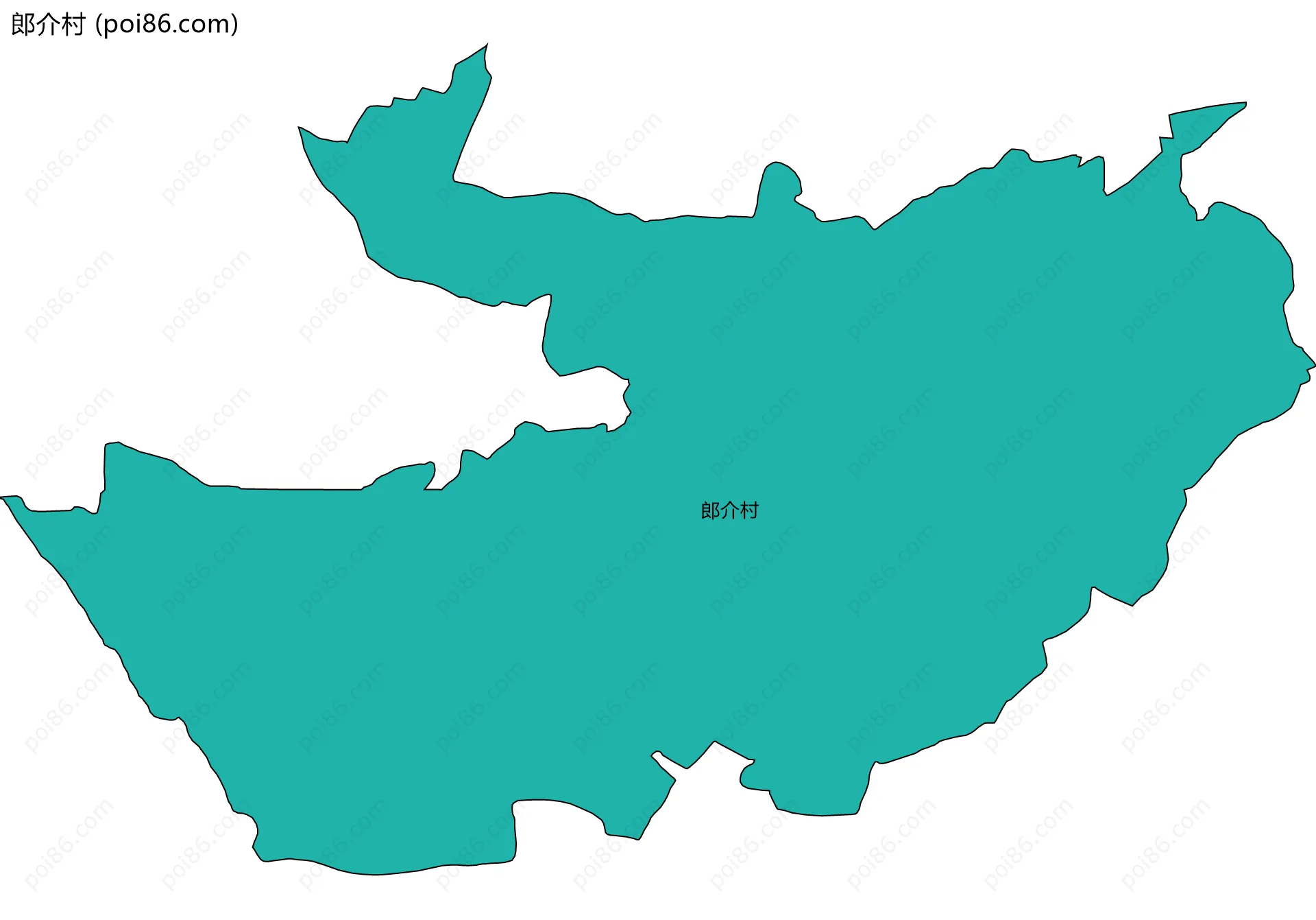 郎介村边界地图