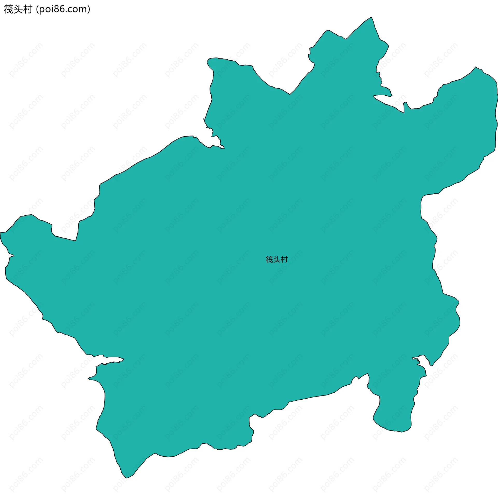 筏头村边界地图