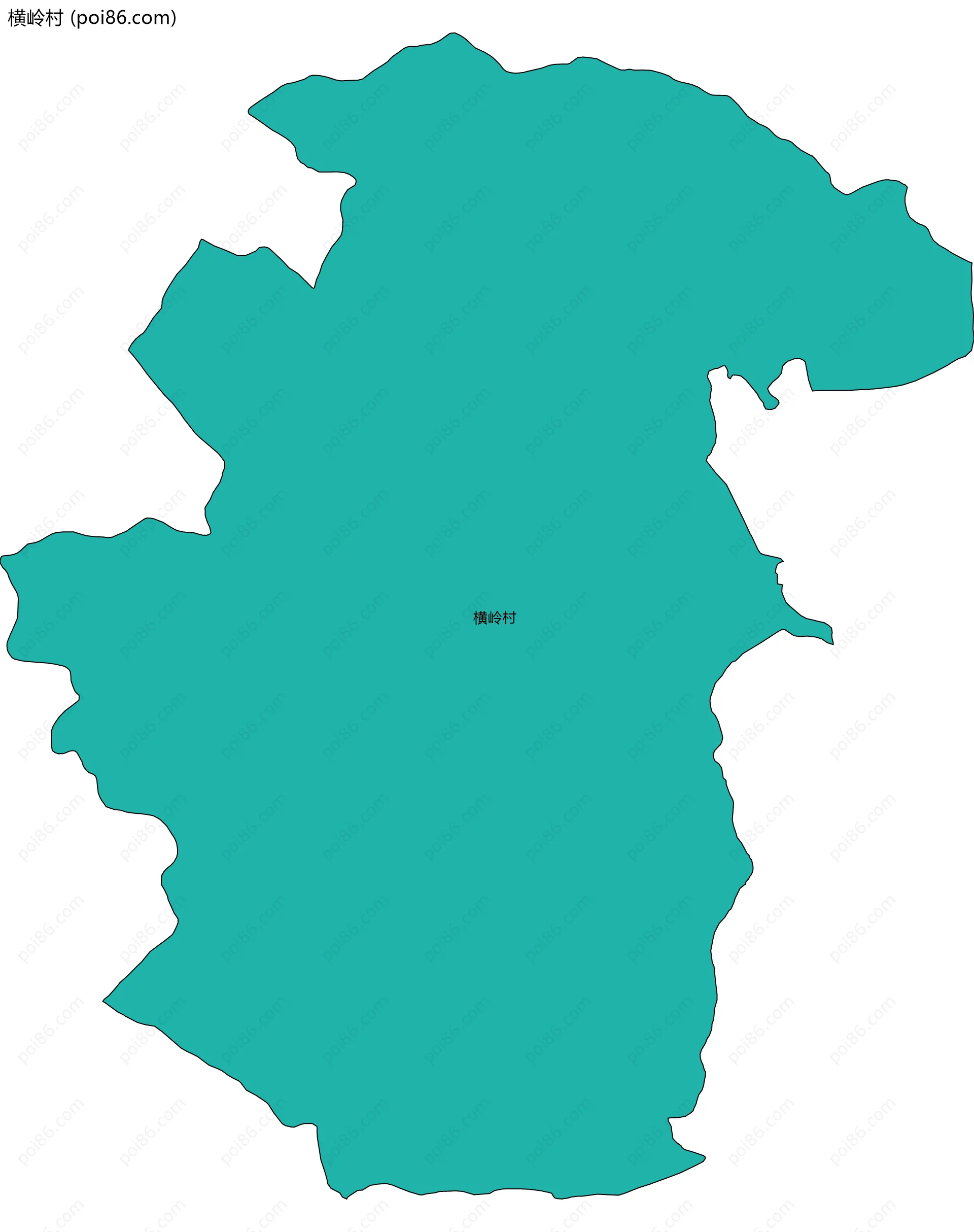 横岭村边界地图