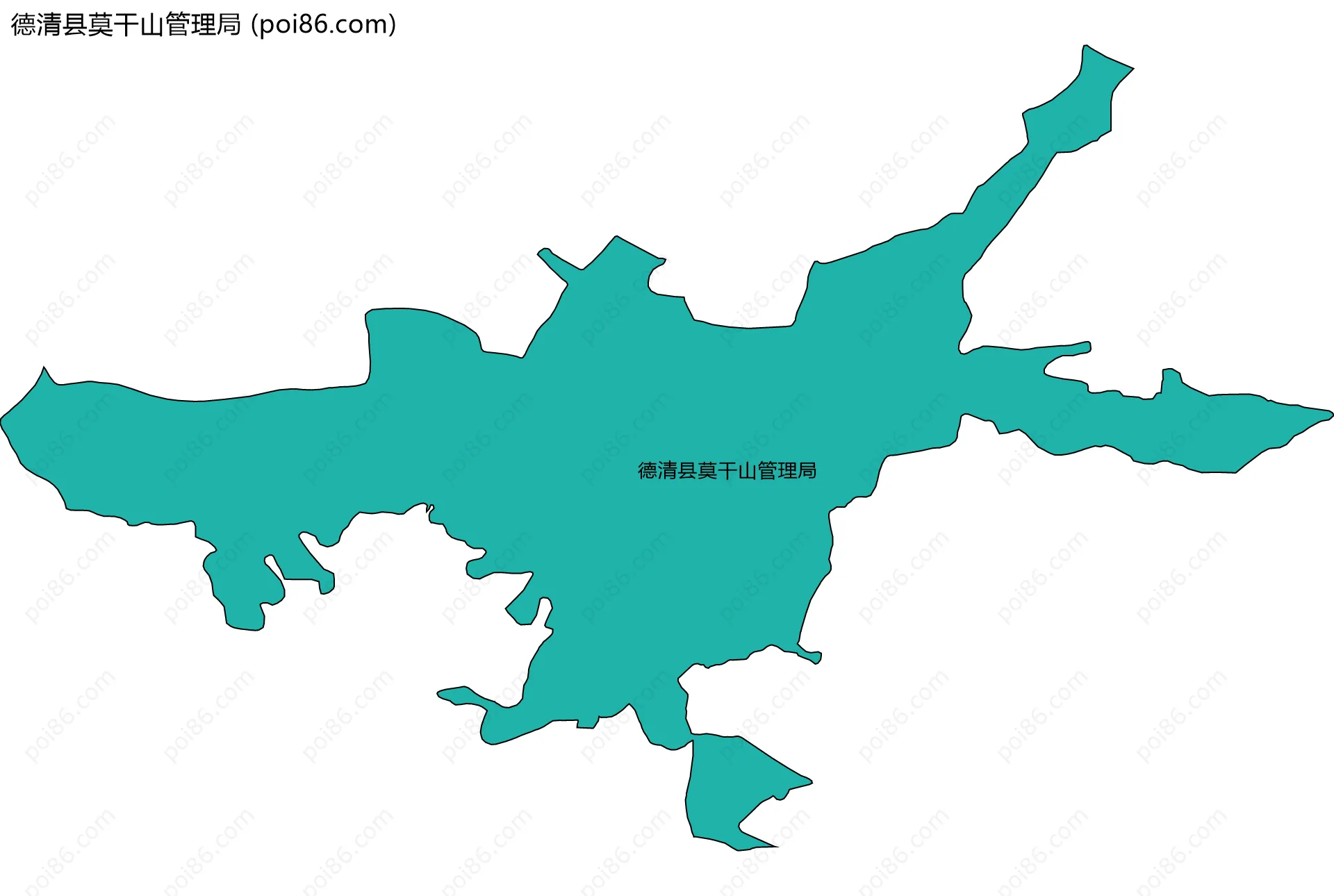 德清县莫干山管理局边界地图