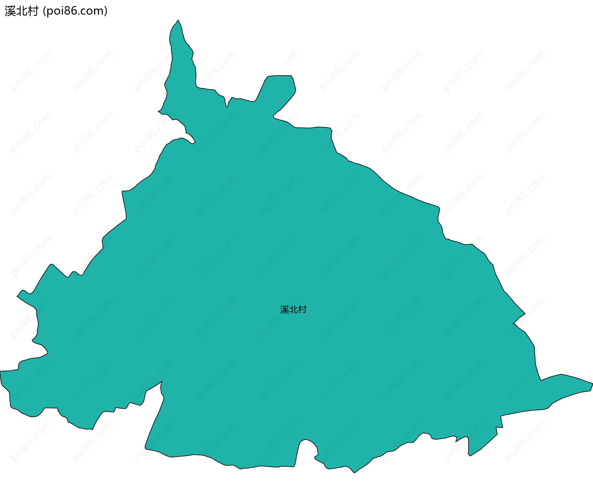 溪北村边界地图