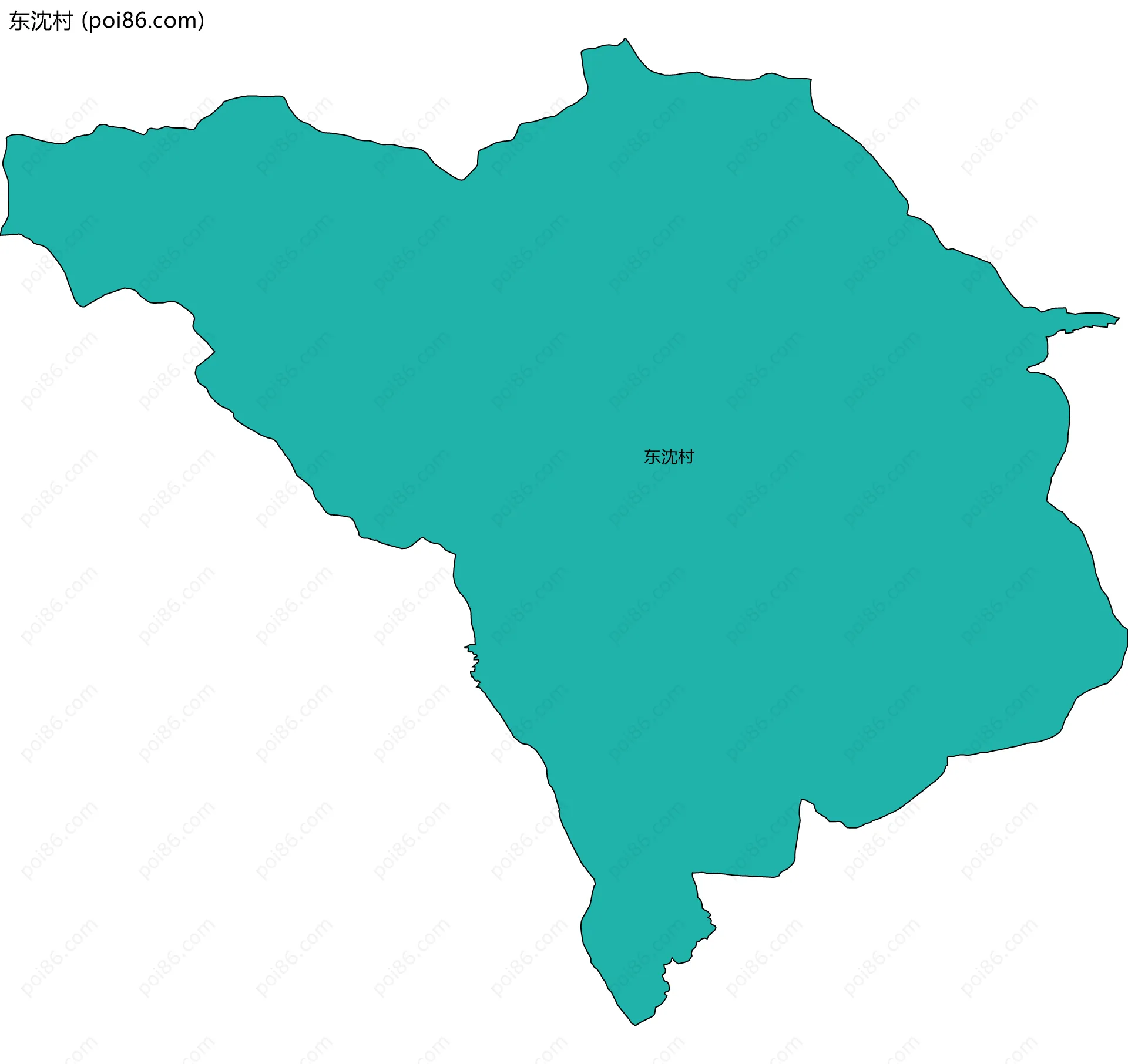 东沈村边界地图