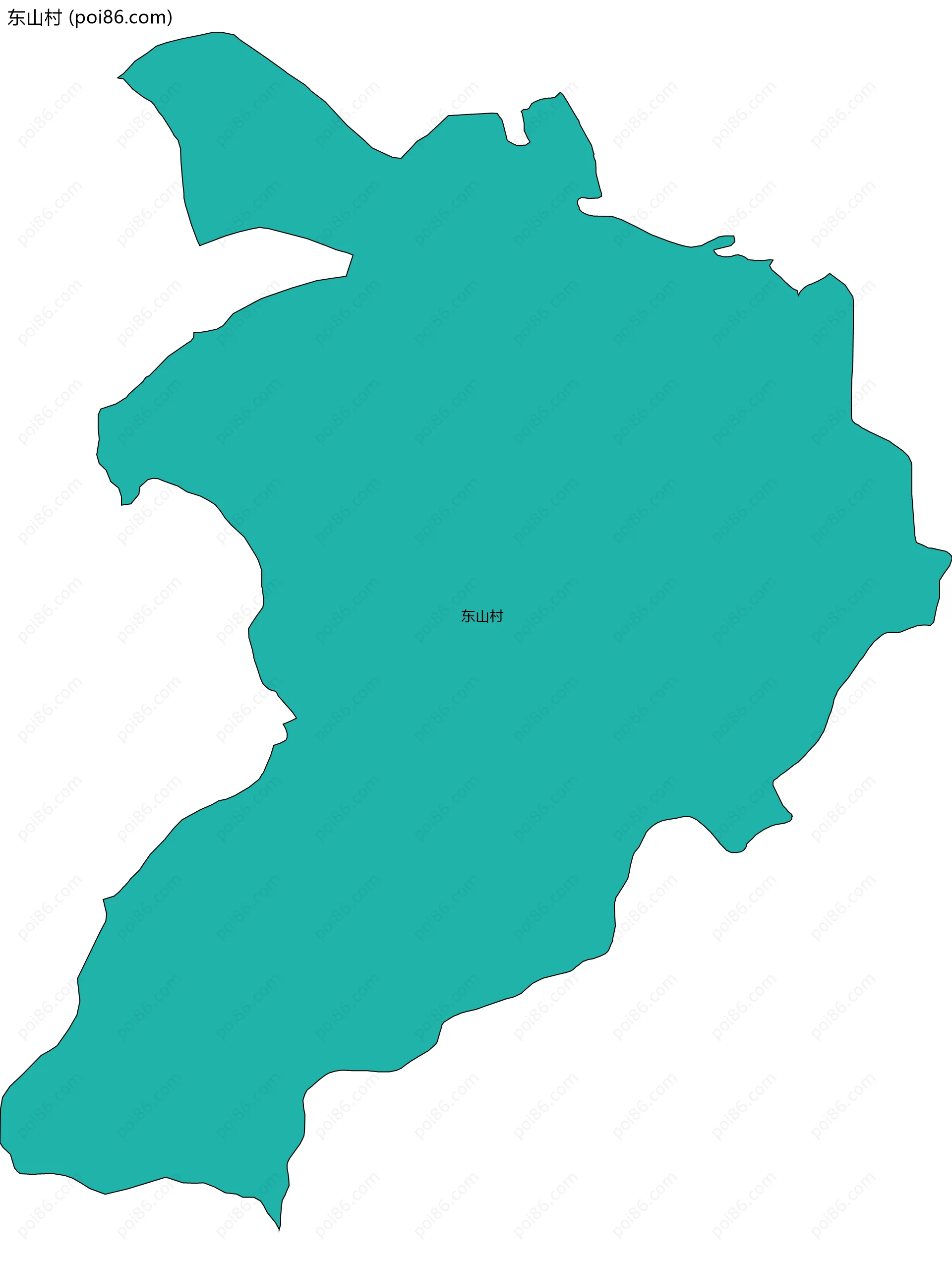 东山村边界地图