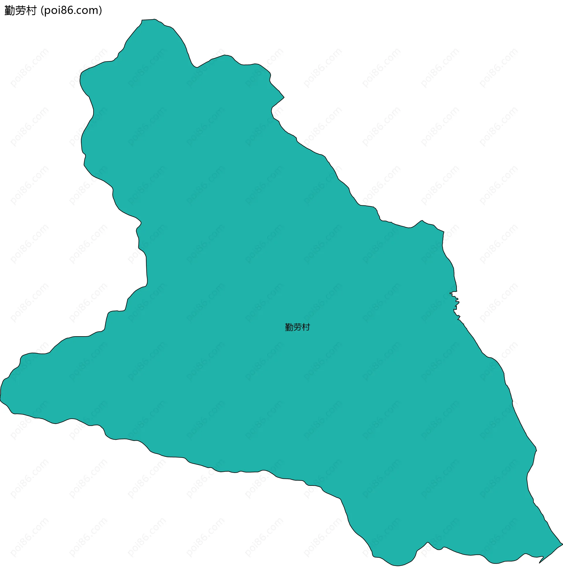 勤劳村边界地图