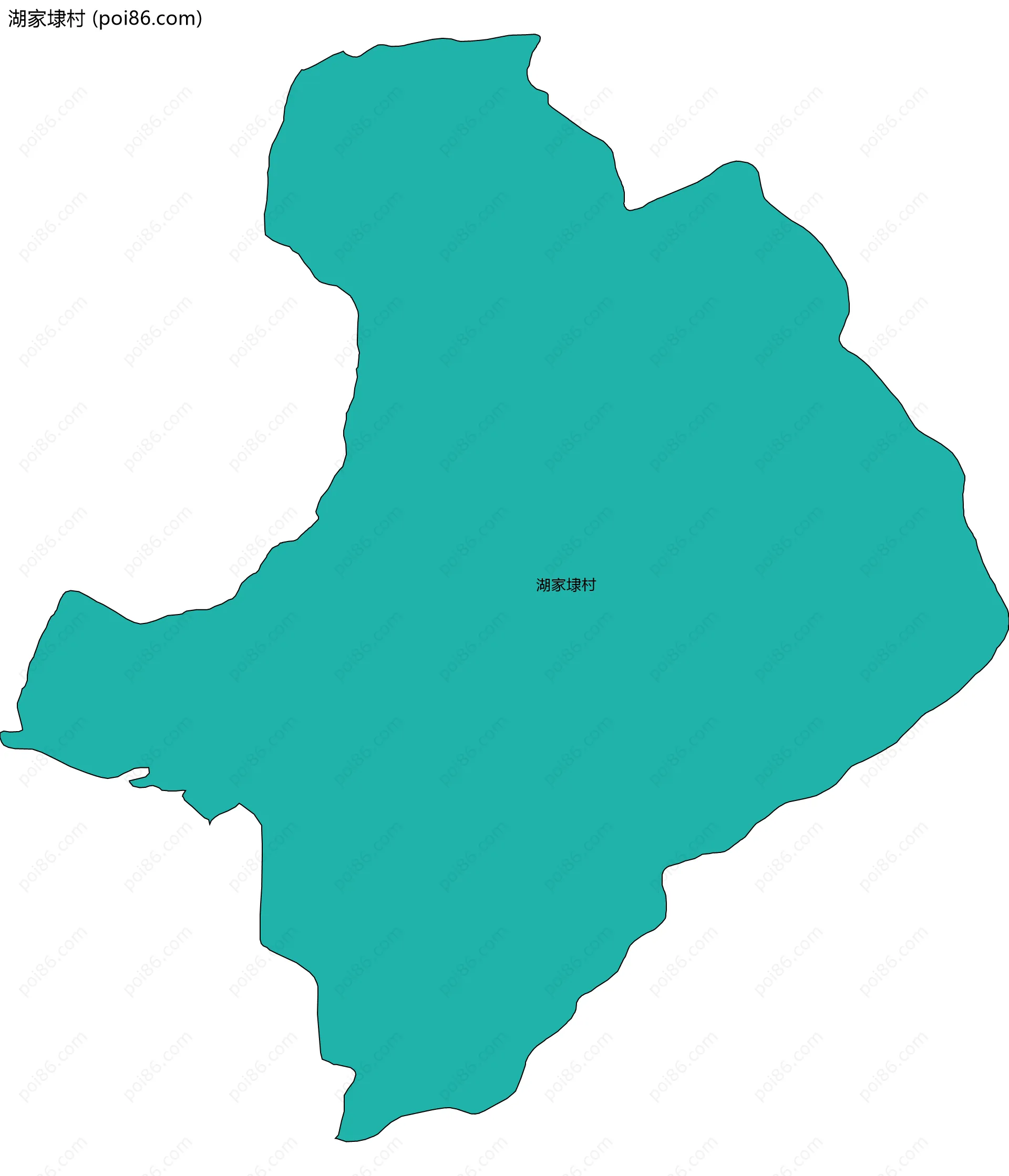 湖家埭村边界地图