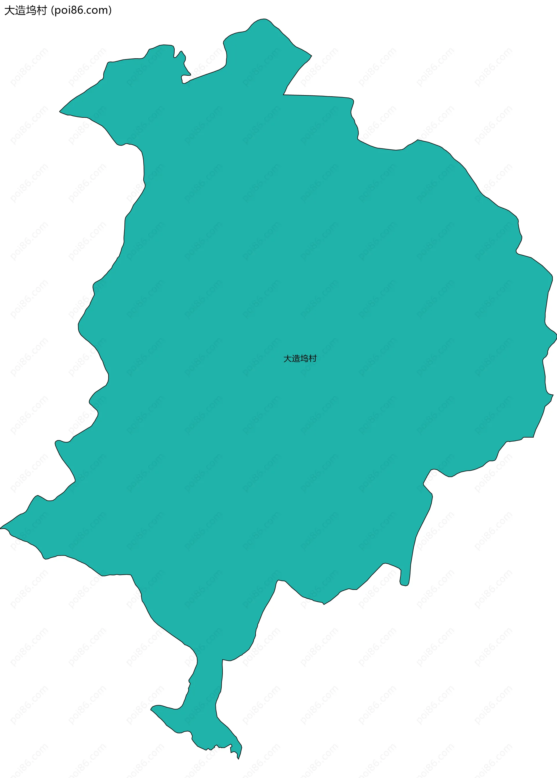 大造坞村边界地图