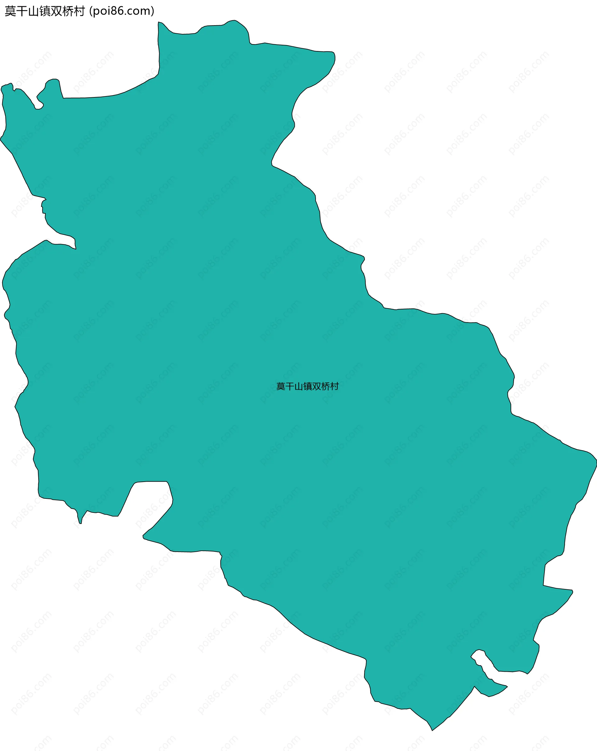 莫干山镇双桥村边界地图