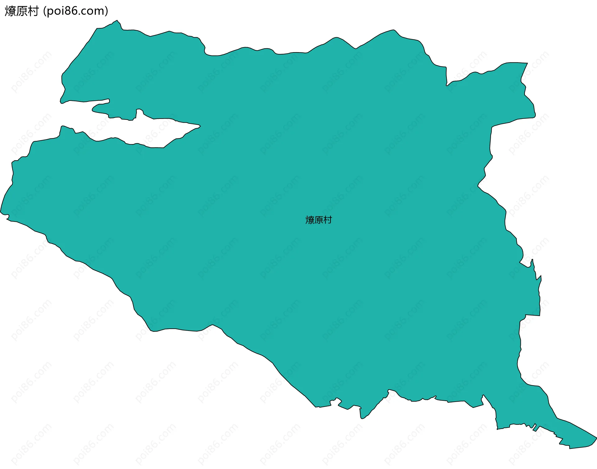 燎原村边界地图