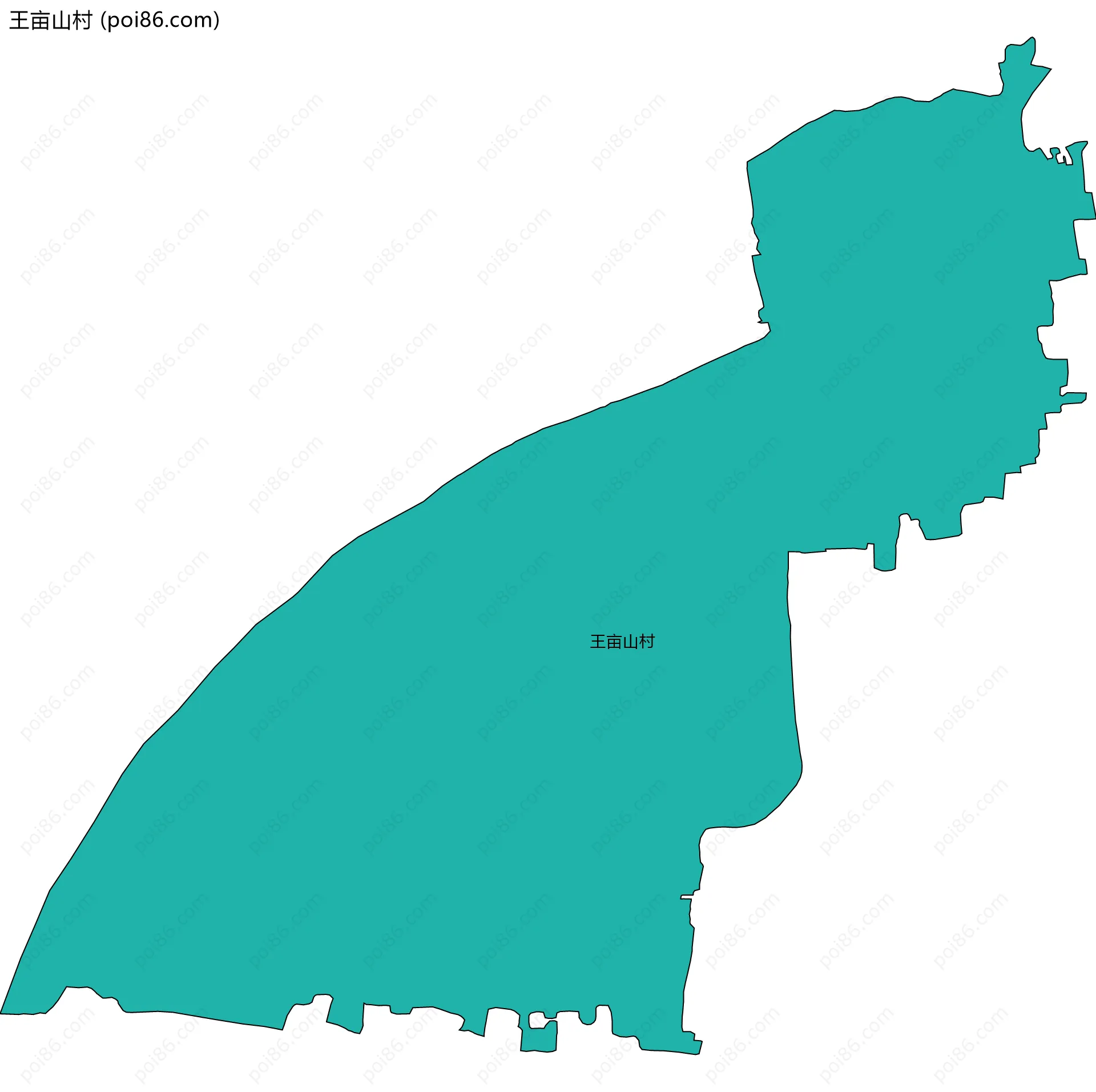 王亩山村边界地图