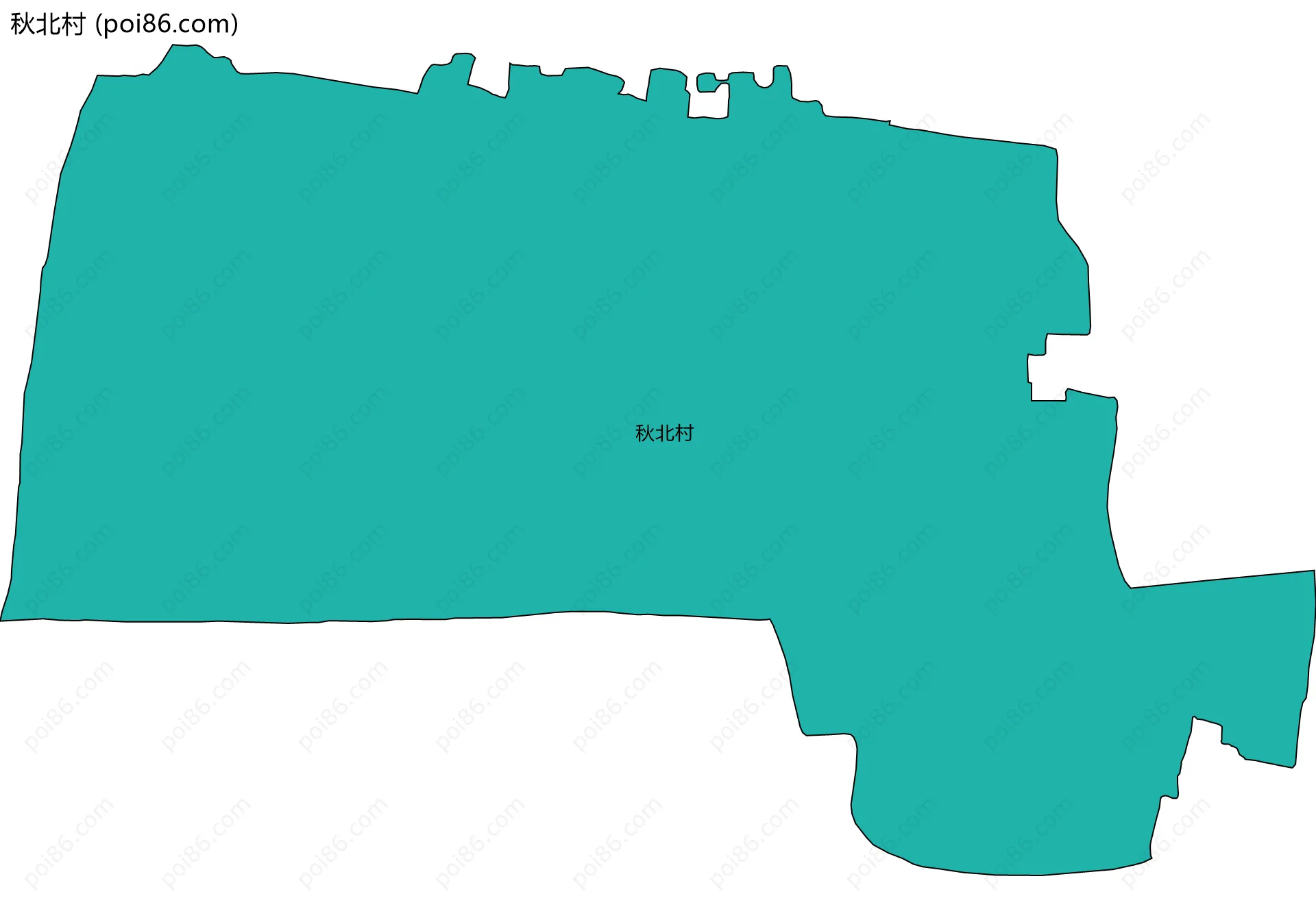 秋北村边界地图