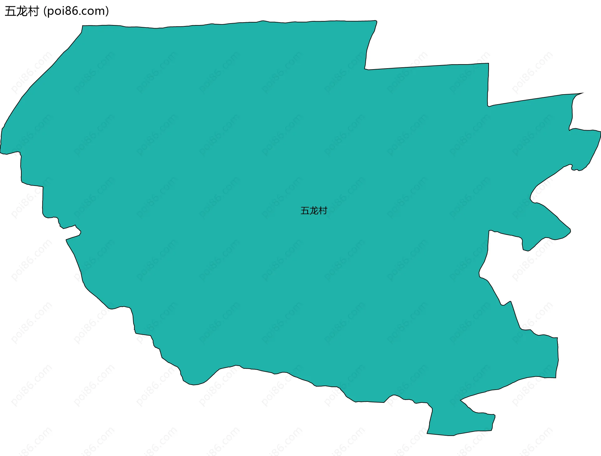 五龙村边界地图