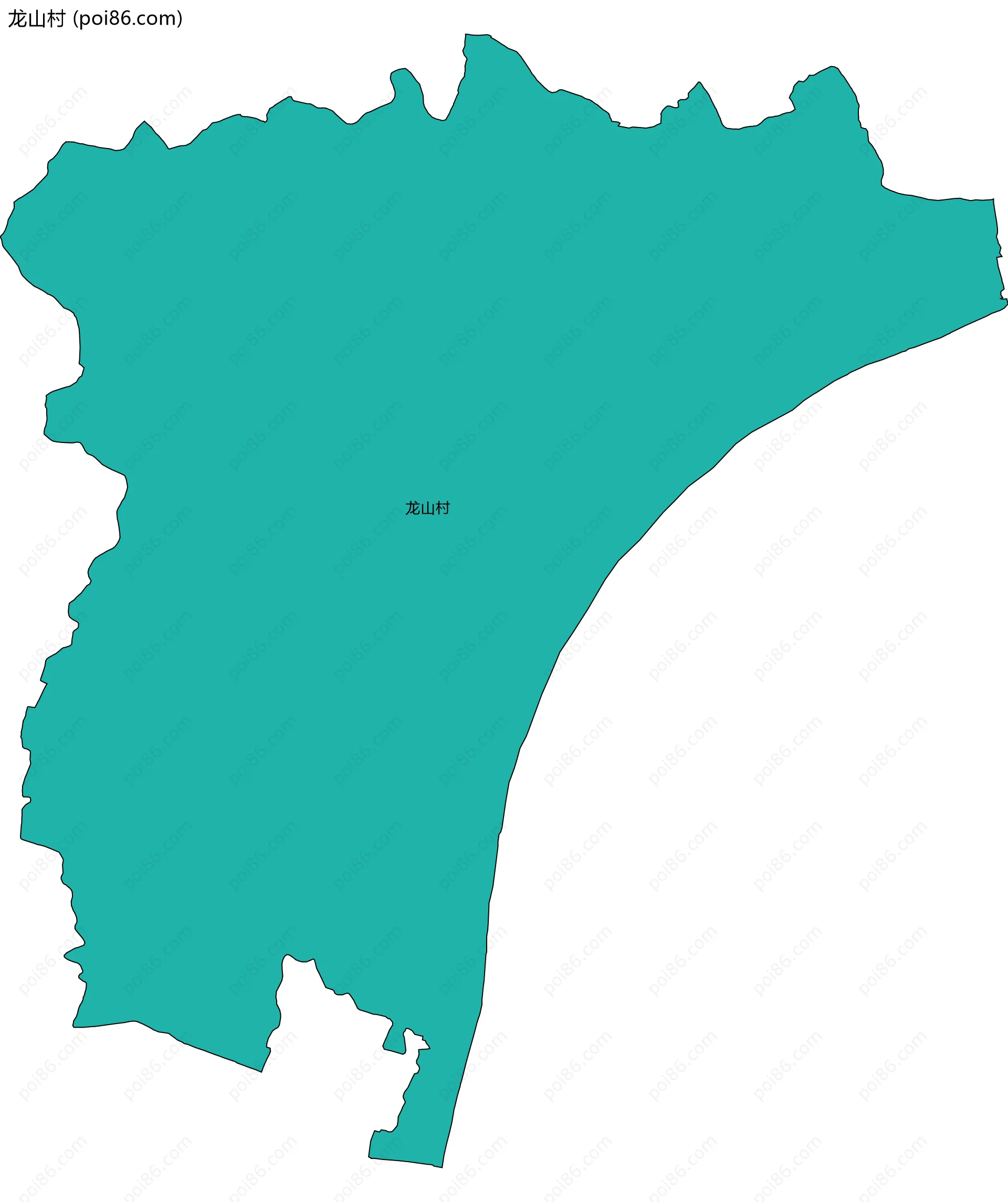 龙山村边界地图