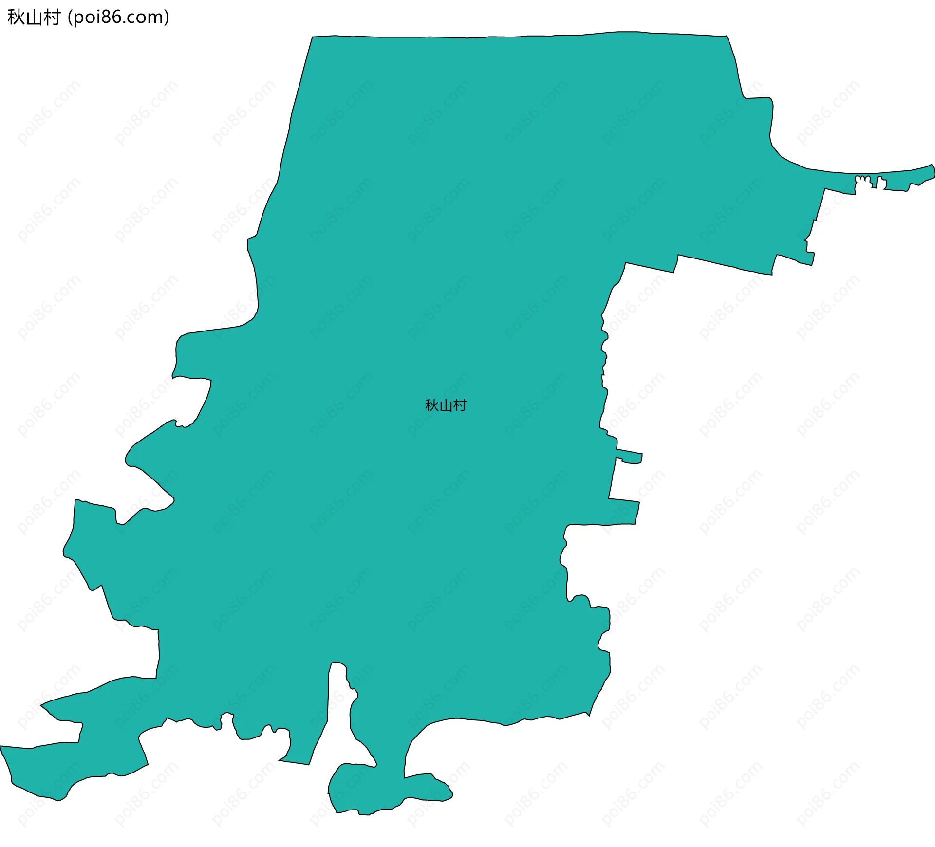 秋山村边界地图
