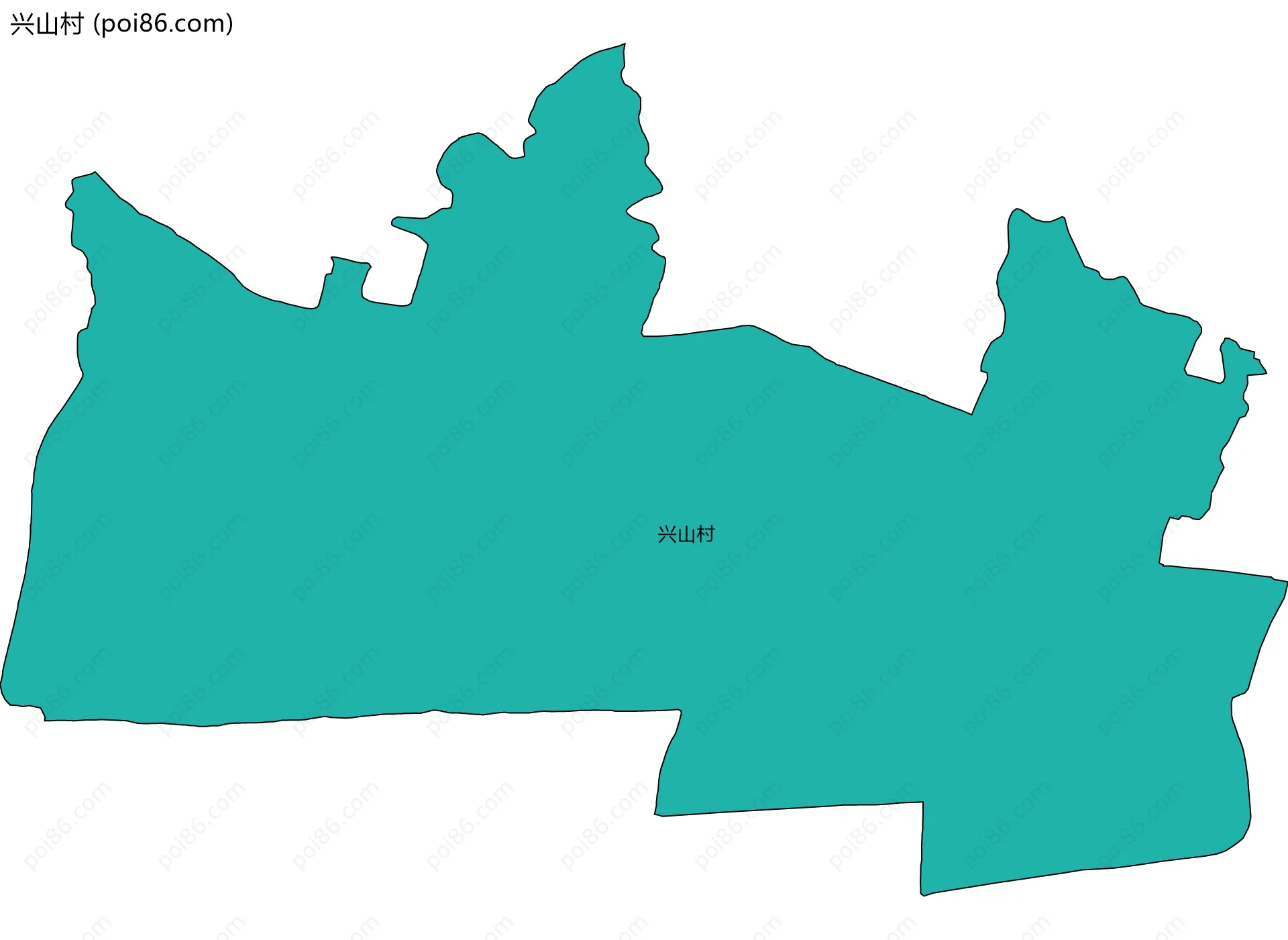 兴山村边界地图