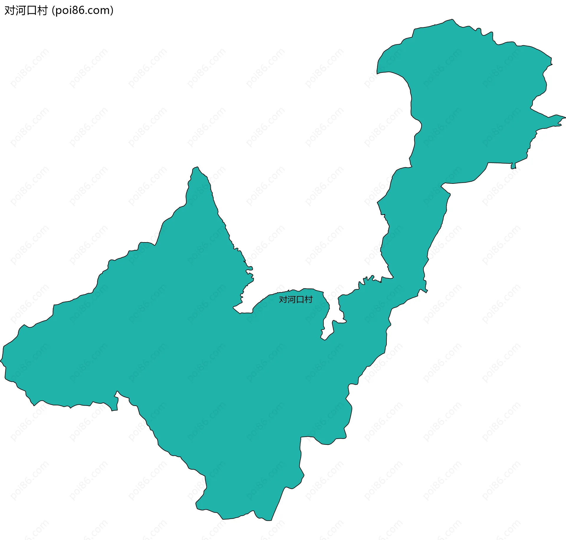 对河口村边界地图