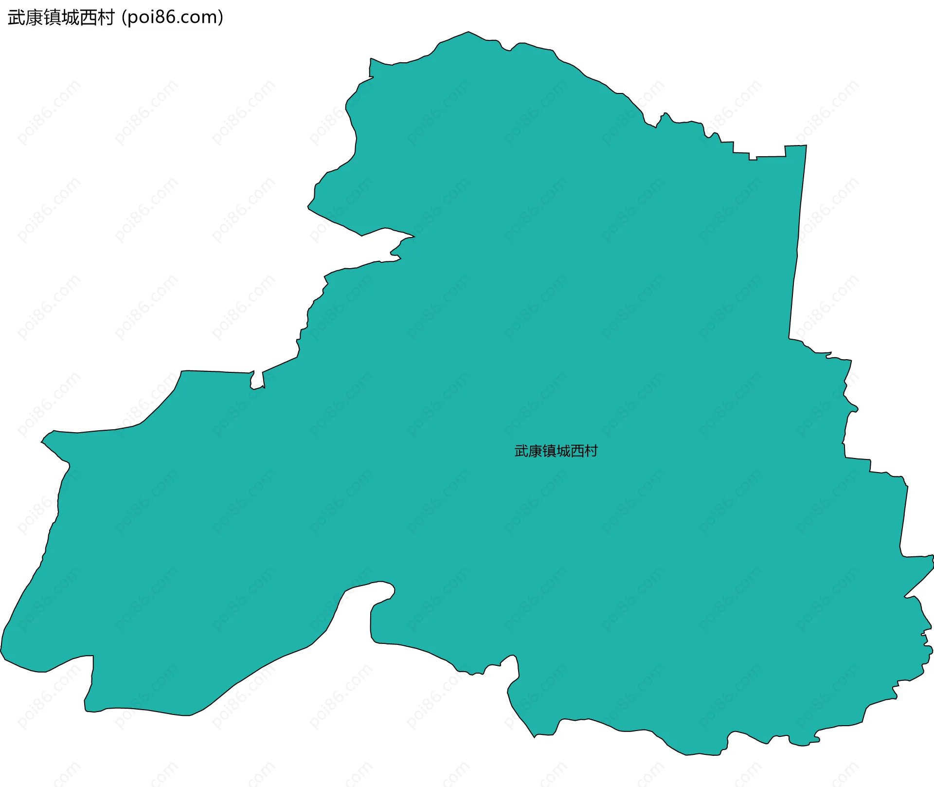 武康镇城西村边界地图